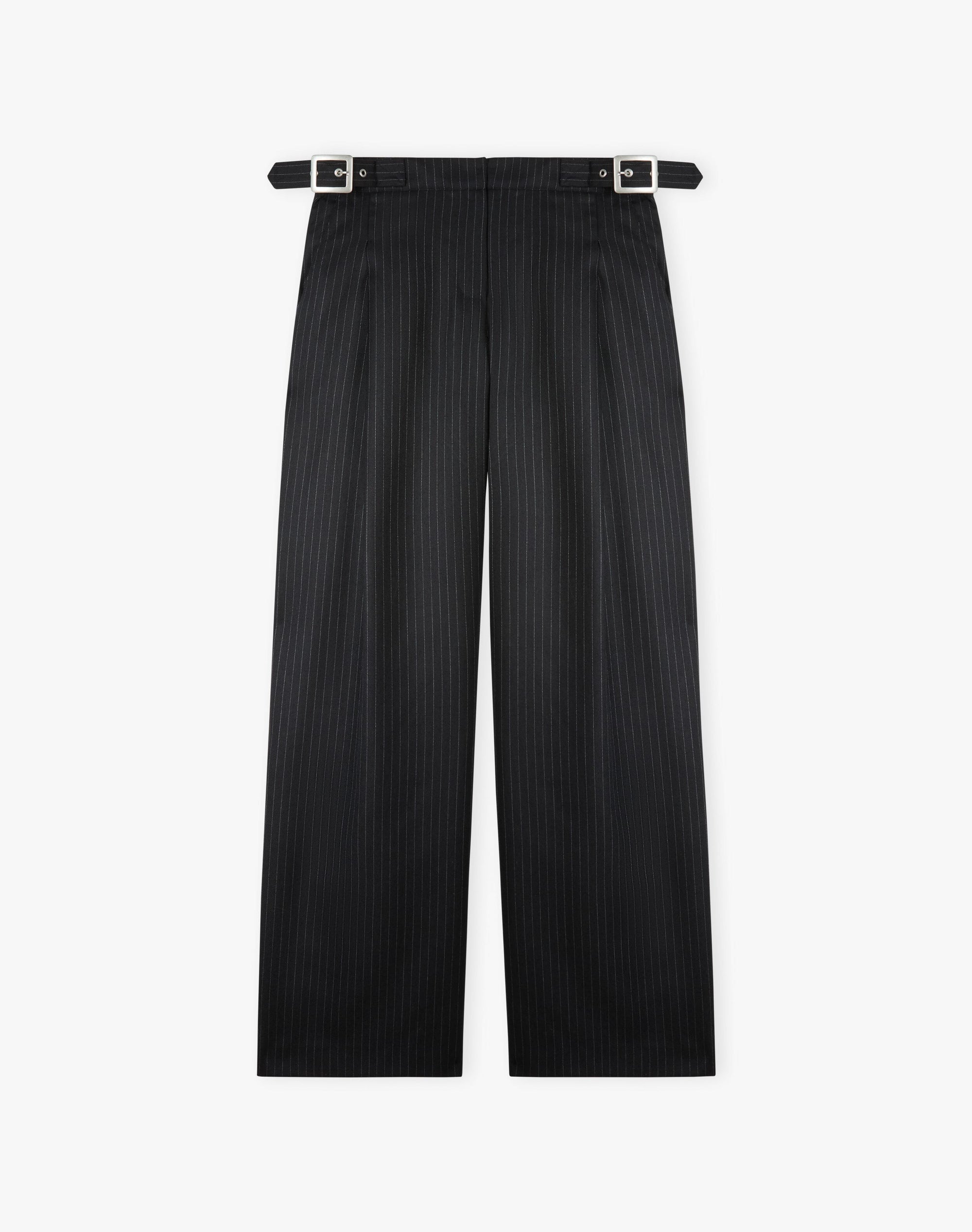 The Wool Pinstripe Trousers