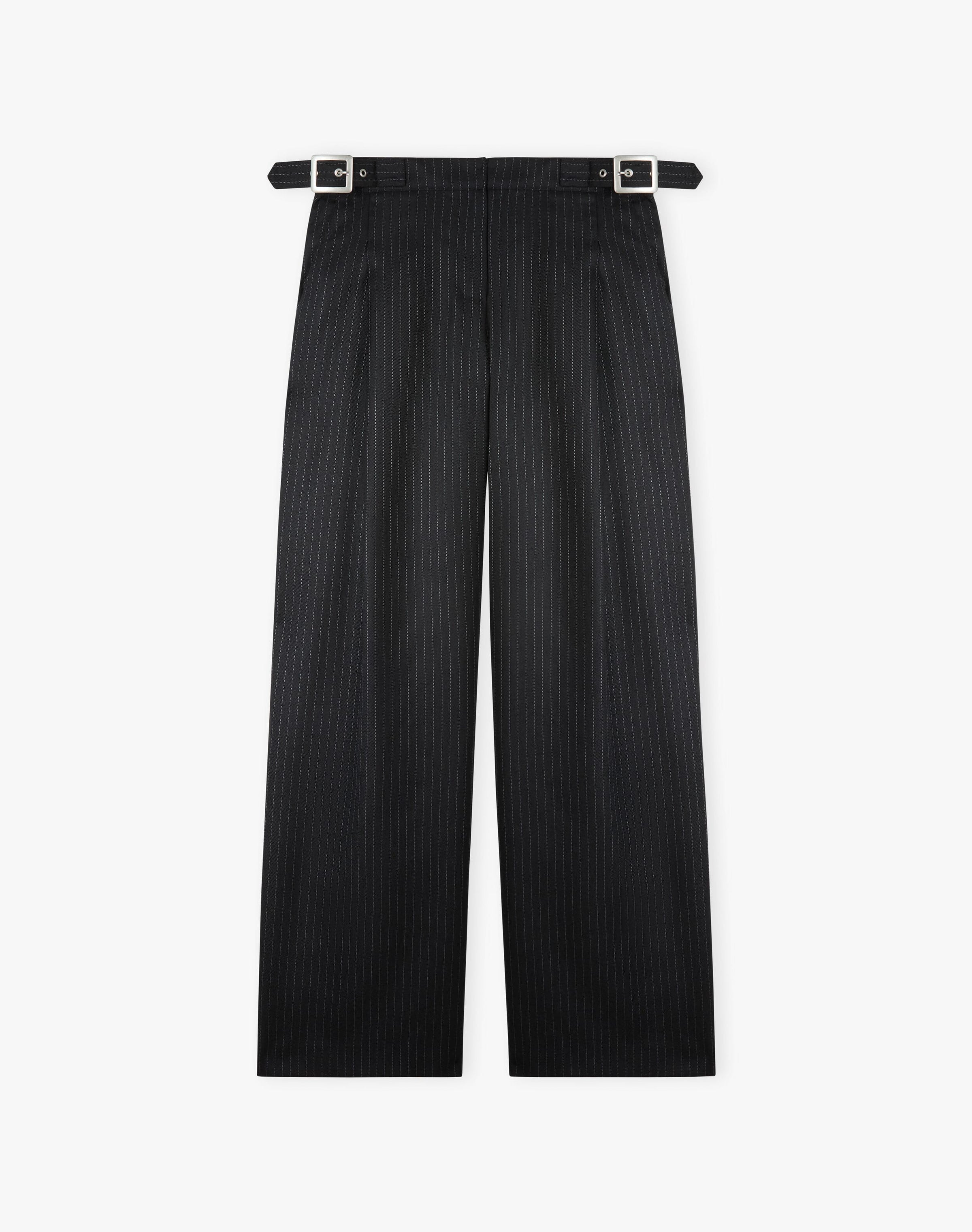 The Wool Pinstripe Trousers