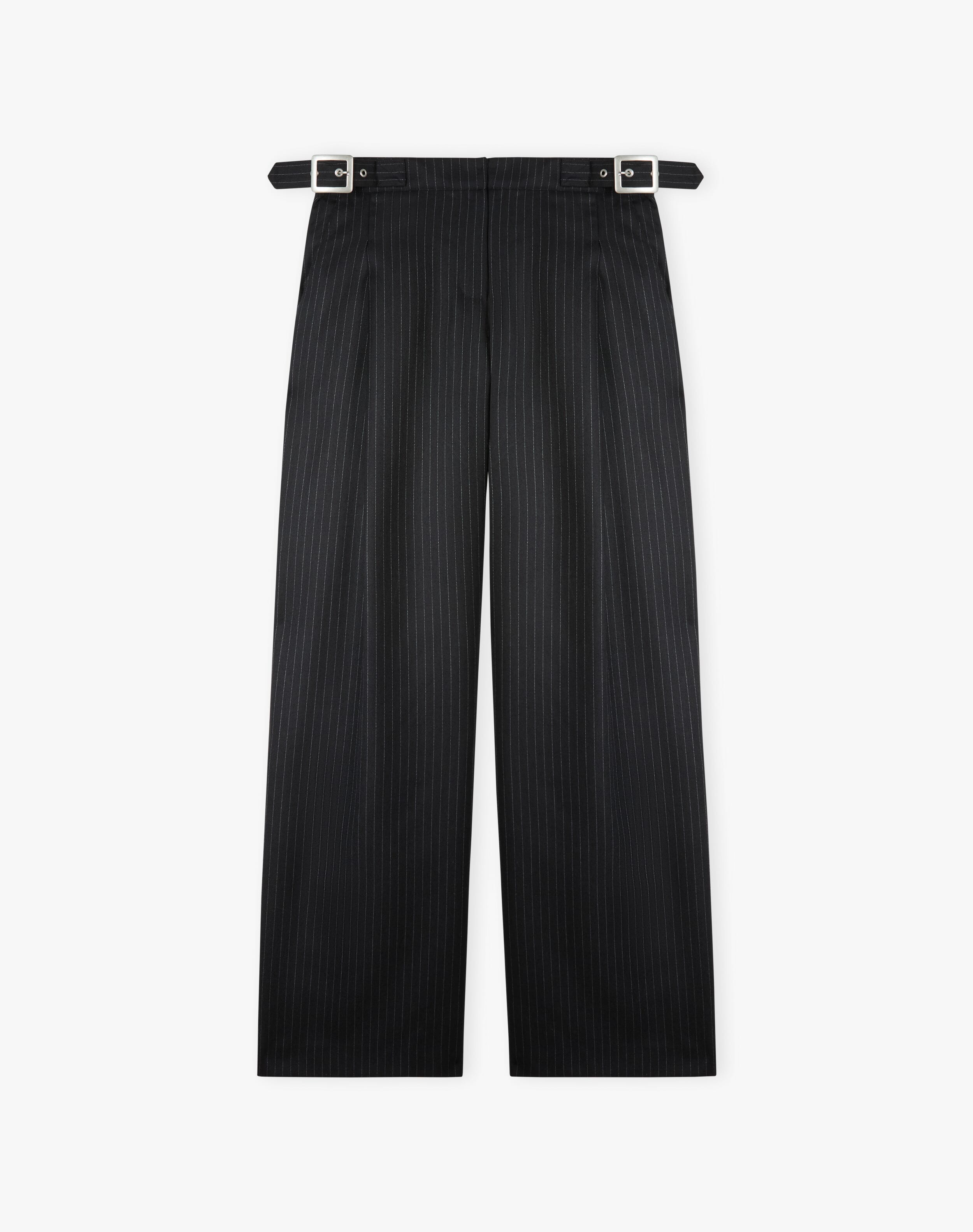 The Wool Pinstripe Trousers