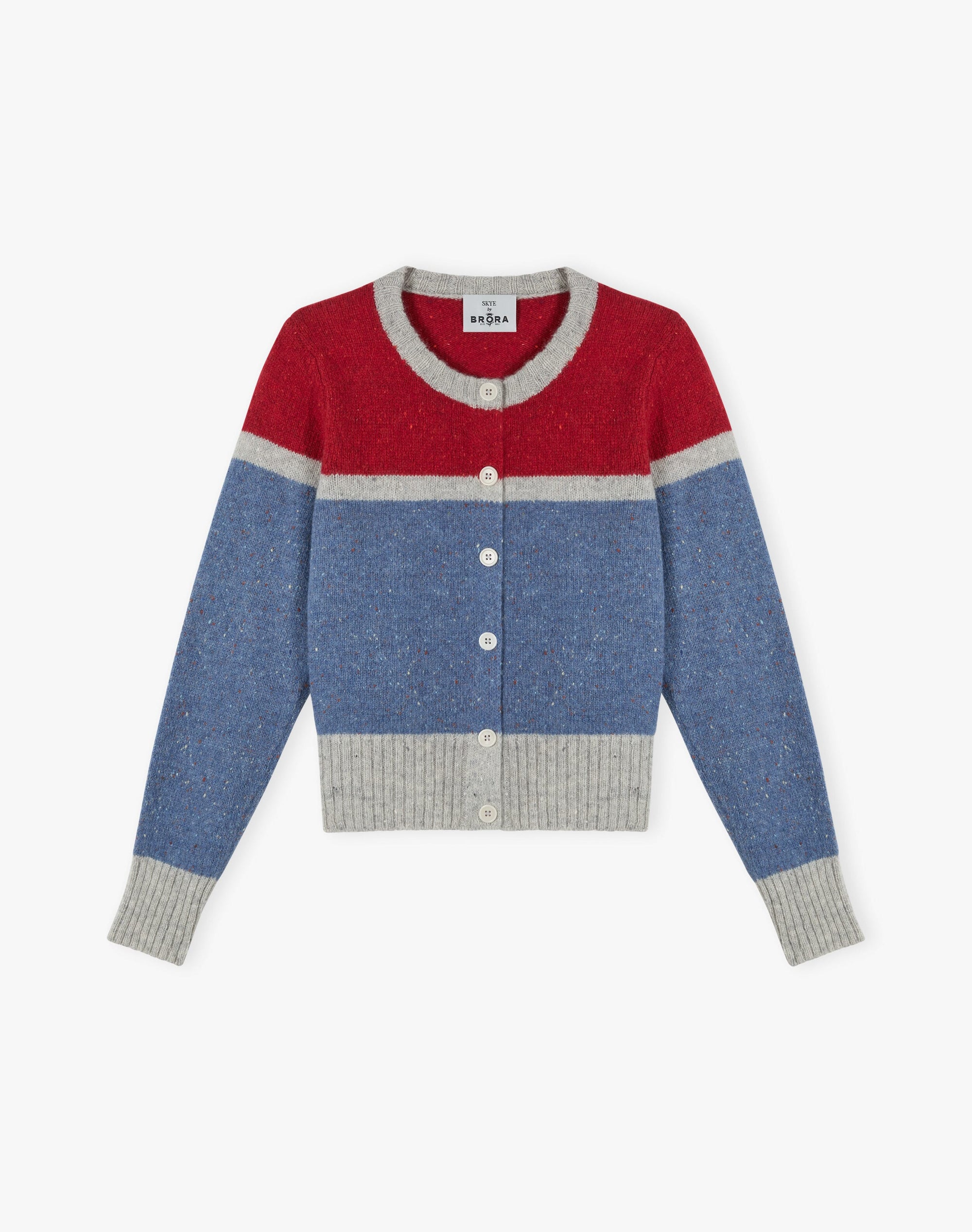 The Wool Donegal Colour Block Cardigan