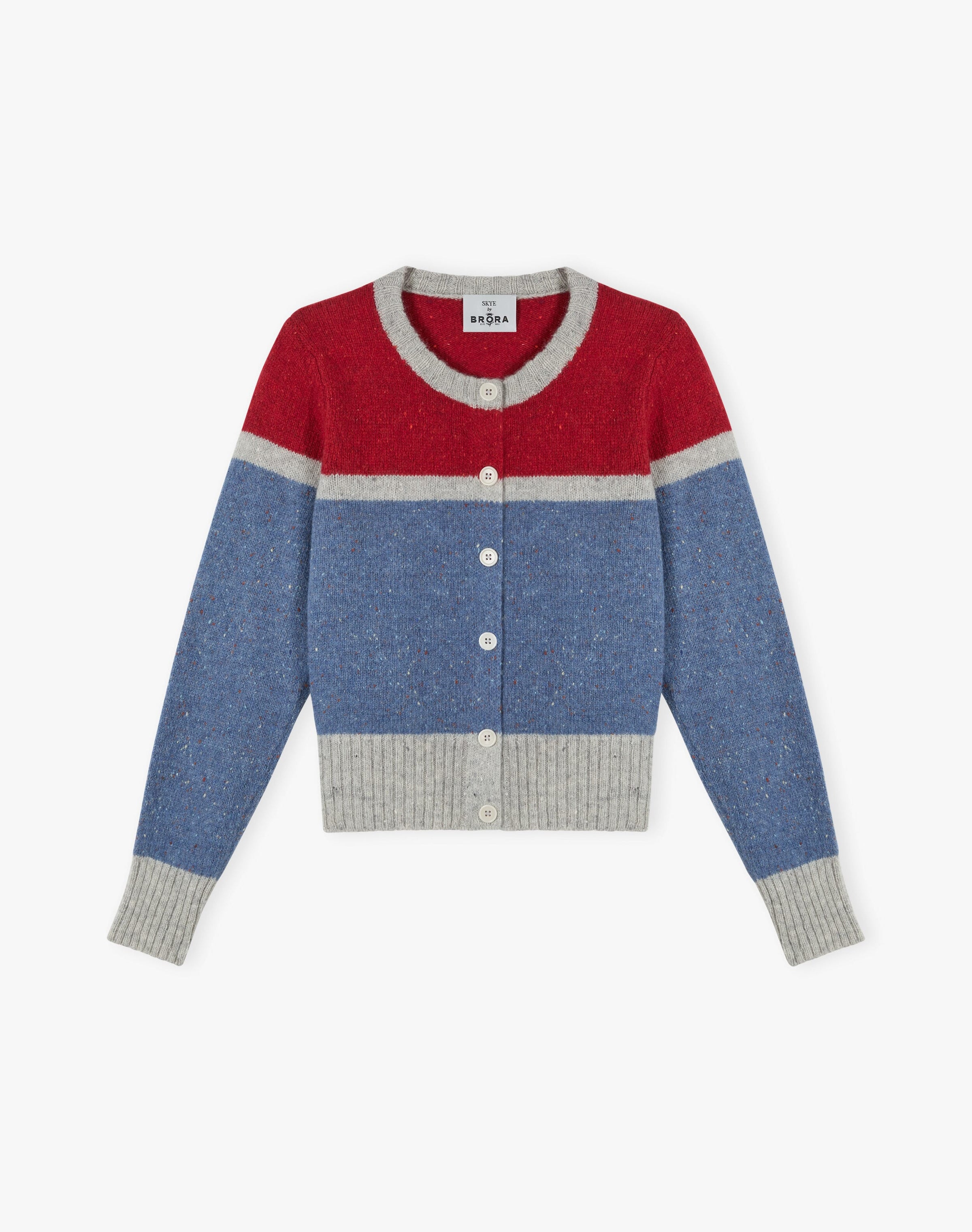The Wool Donegal Colour Block Cardigan