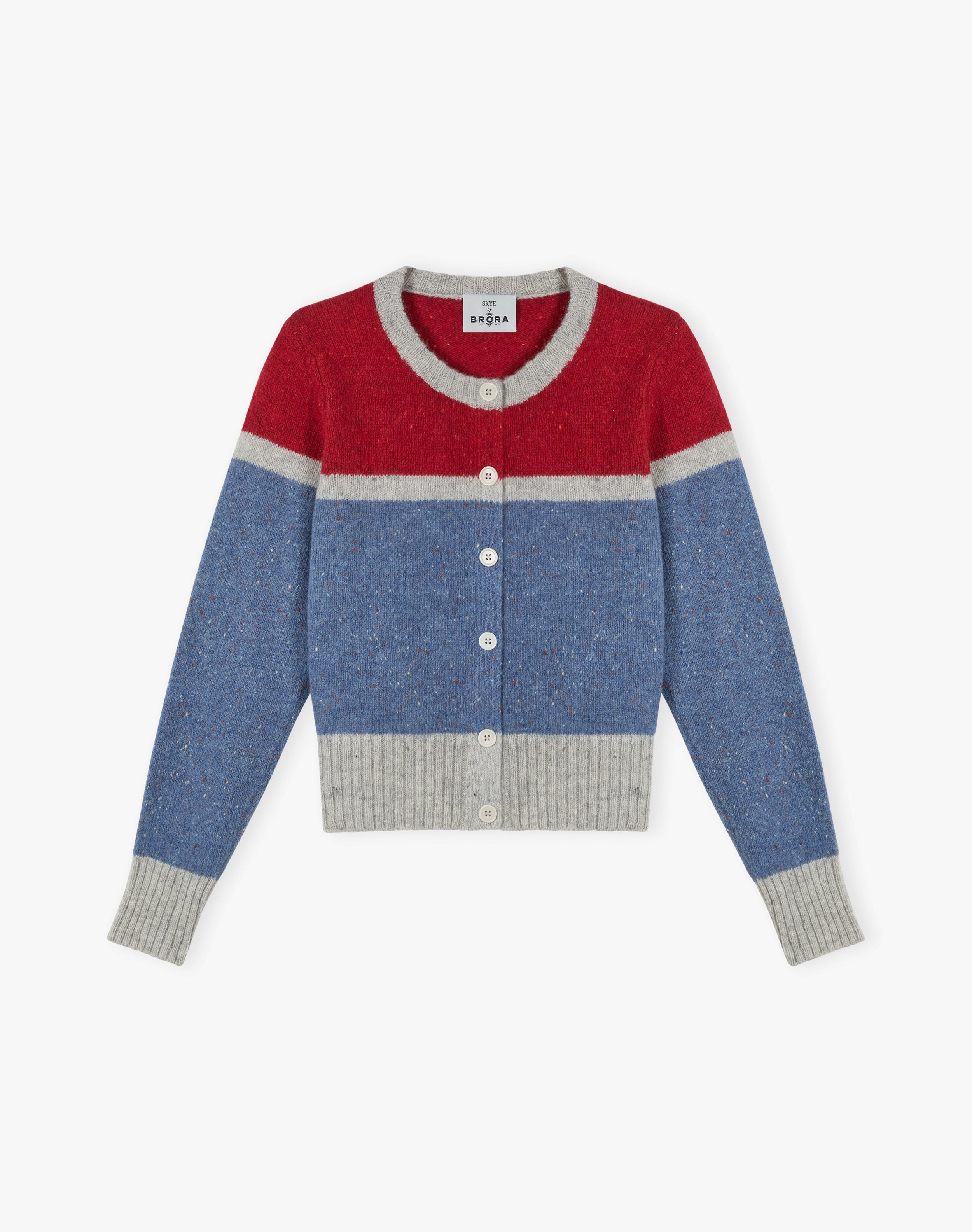 The Wool Donegal Colour Block Cardigan