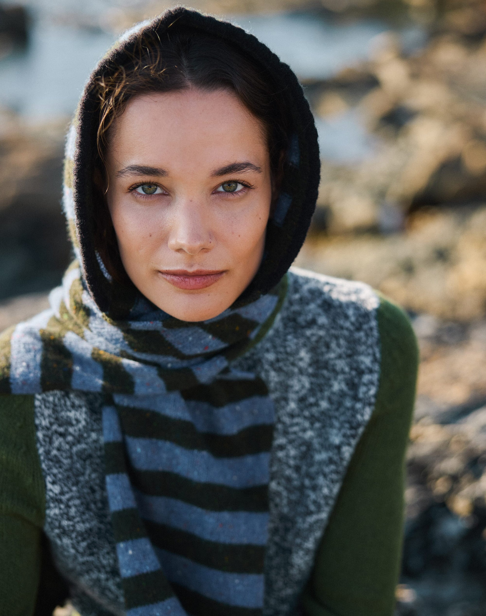 The Wool Donegal Stripe Hood
