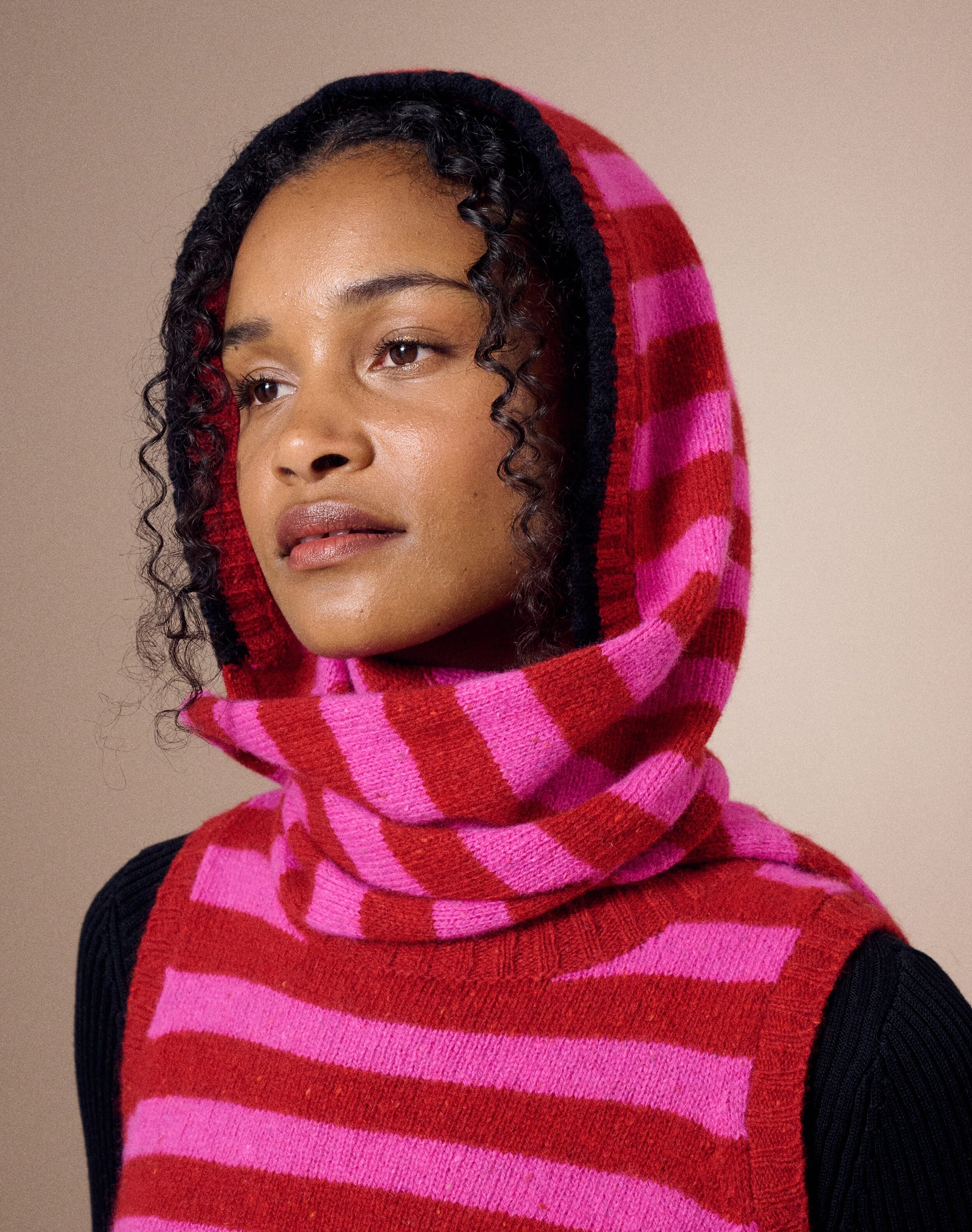 The Wool Donegal Stripe Hood