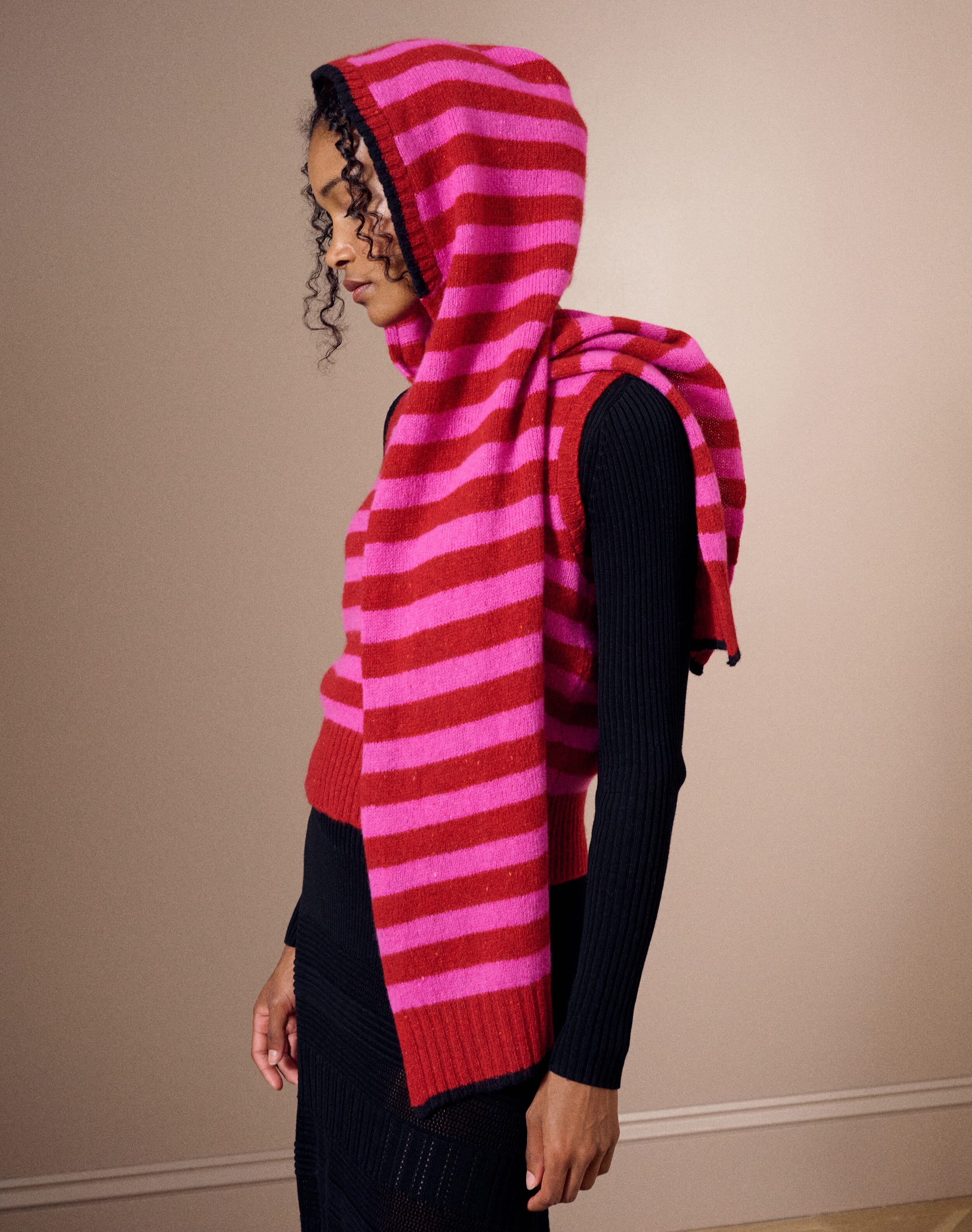 The Wool Donegal Stripe Hood