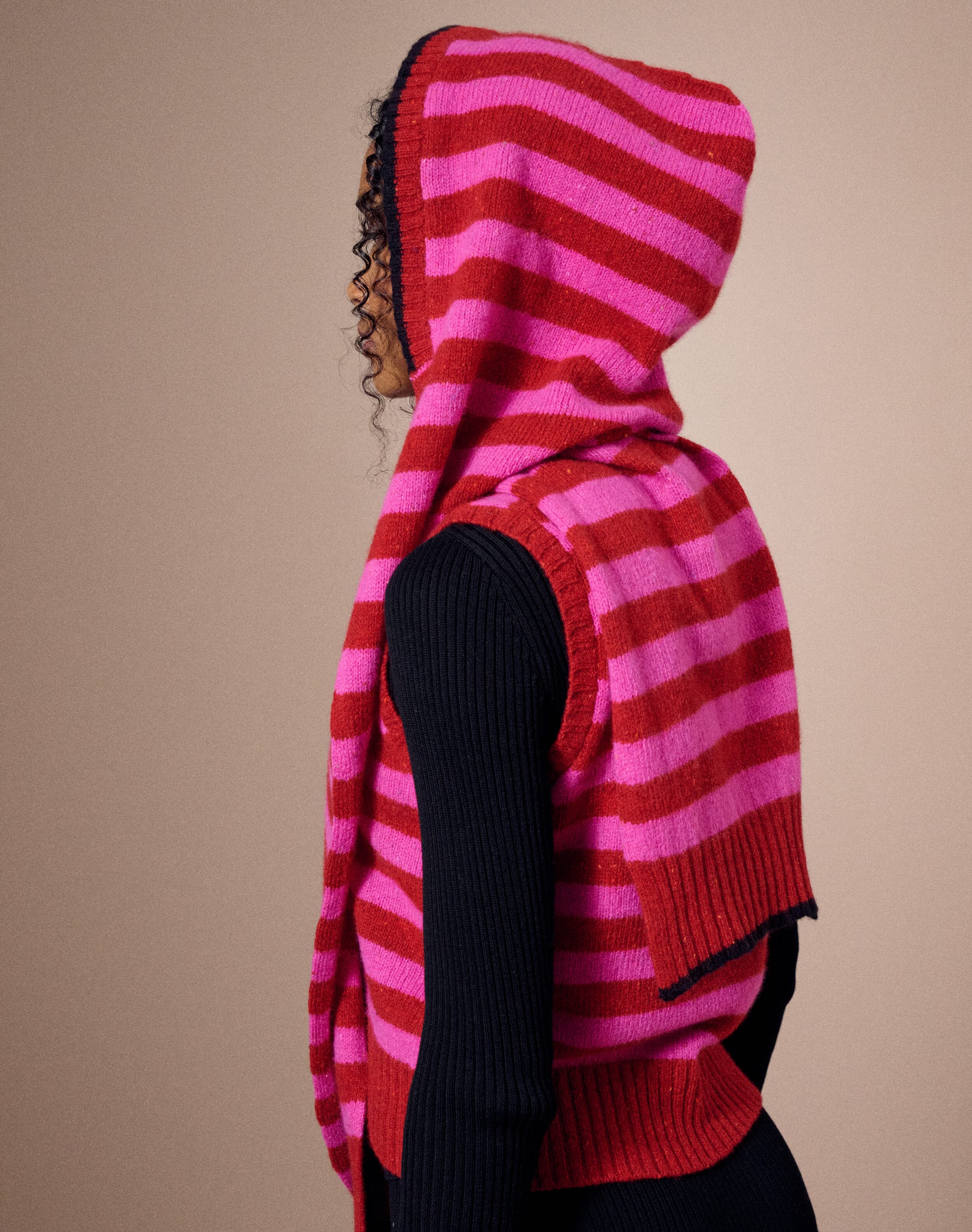 The Wool Donegal Stripe Hood