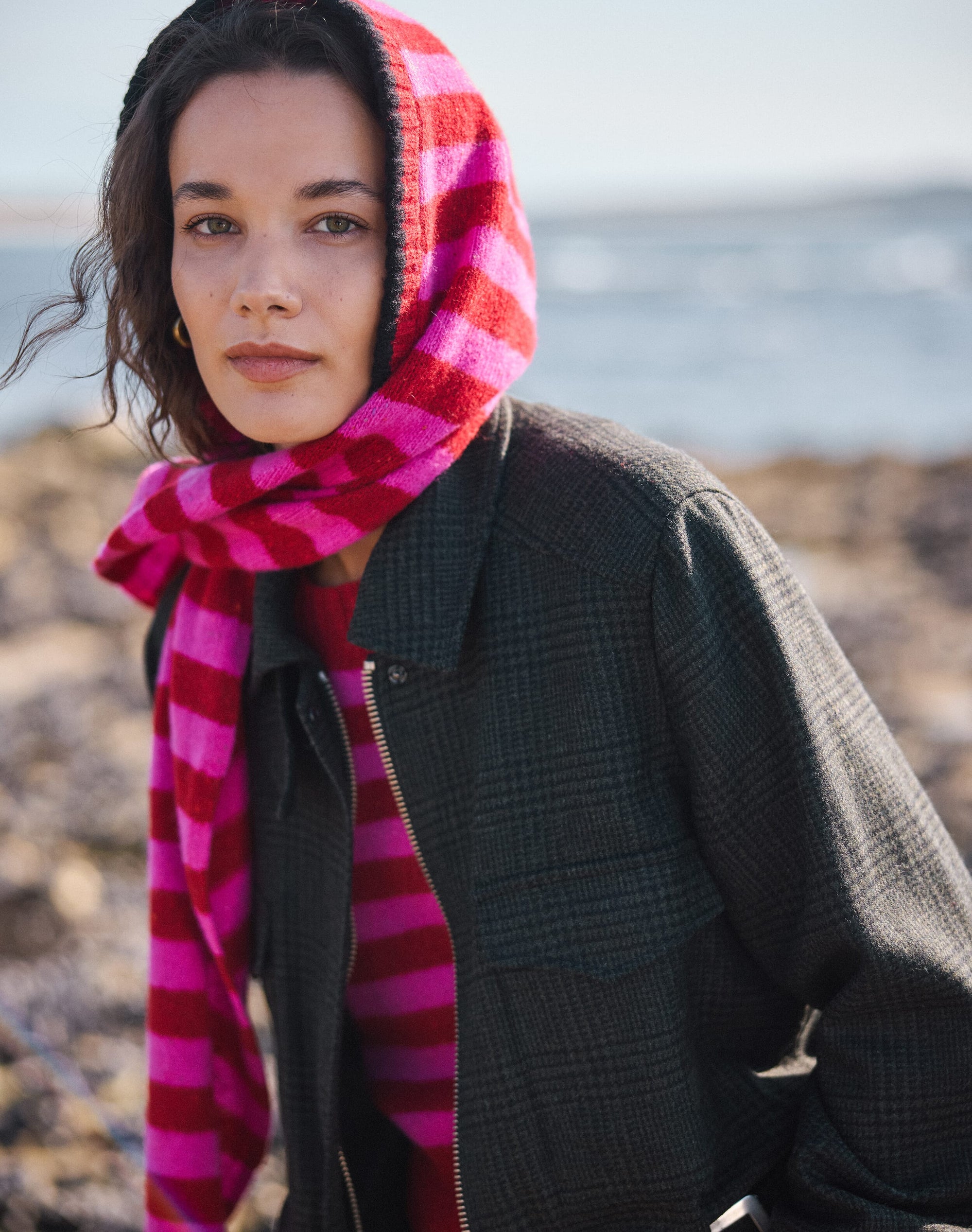The Wool Donegal Stripe Hood