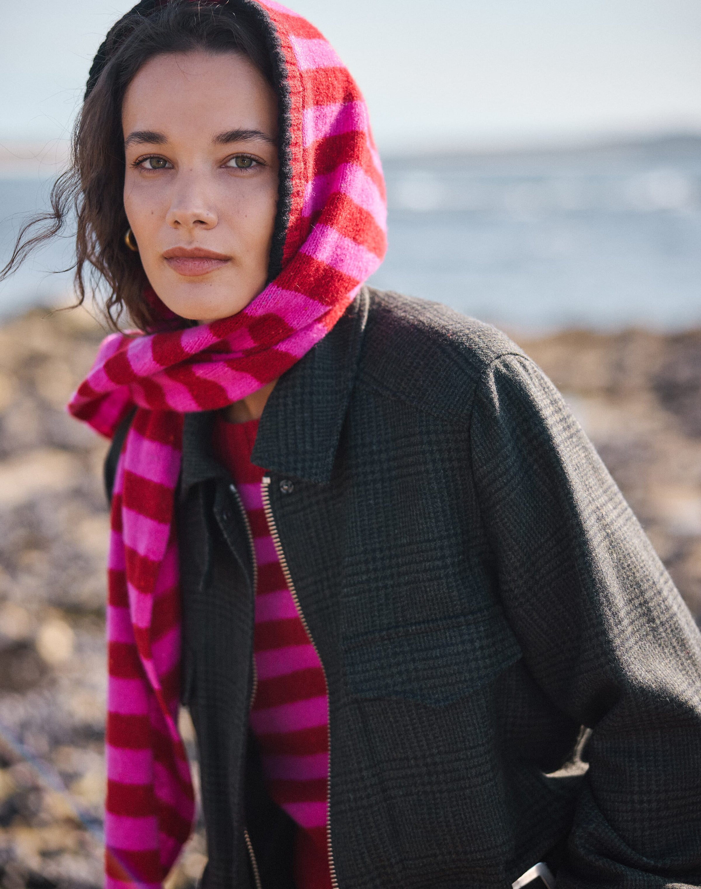 The Wool Donegal Stripe Hood