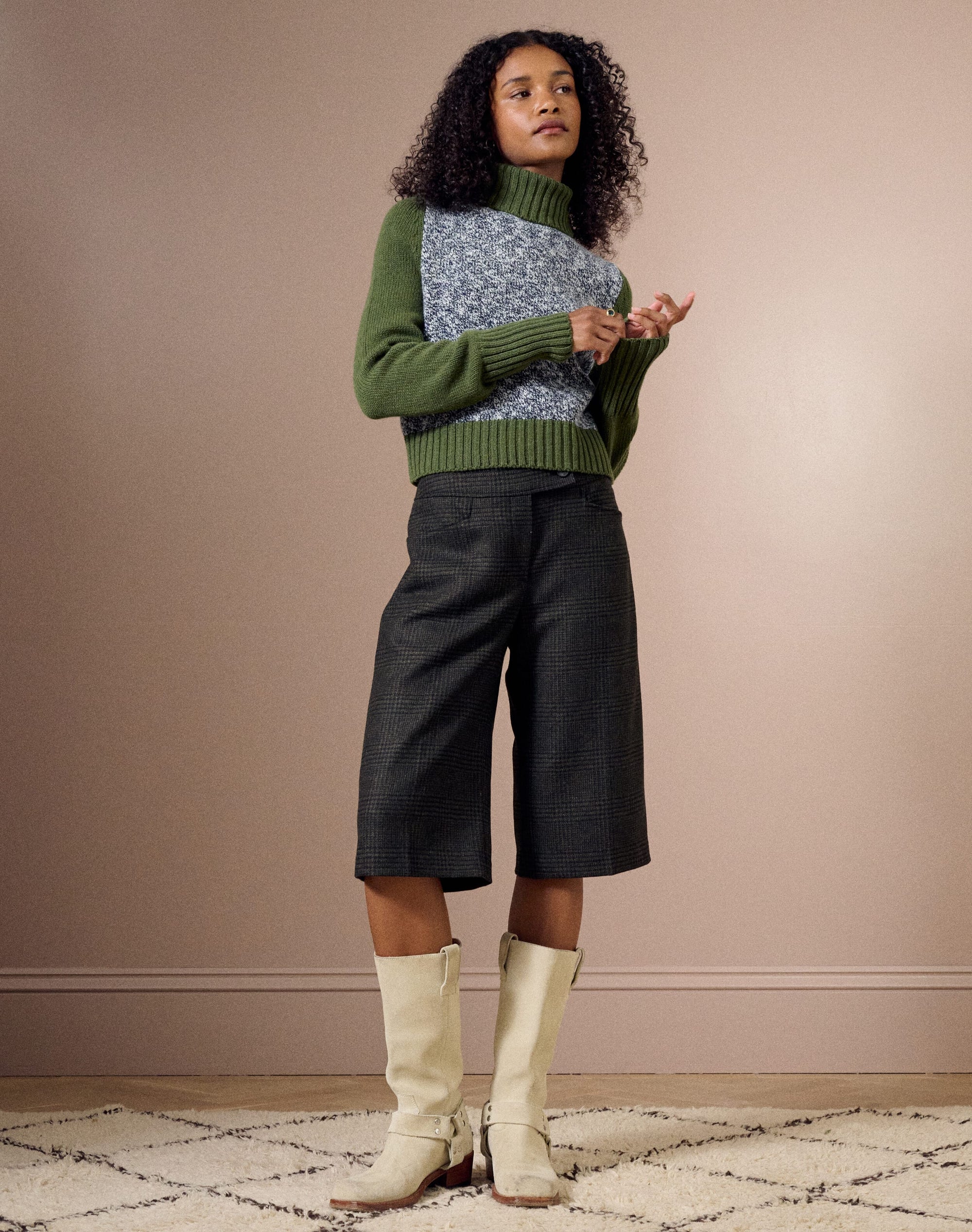 The Colour Block Marl Poloneck