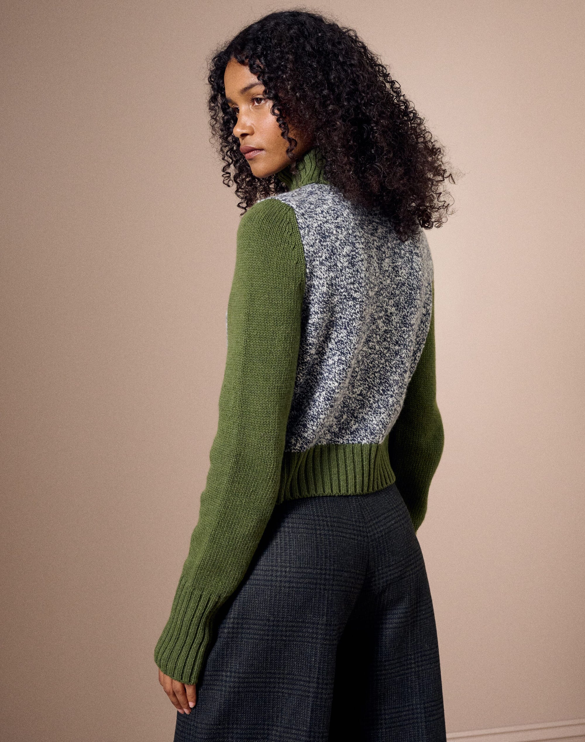The Colour Block Marl Poloneck