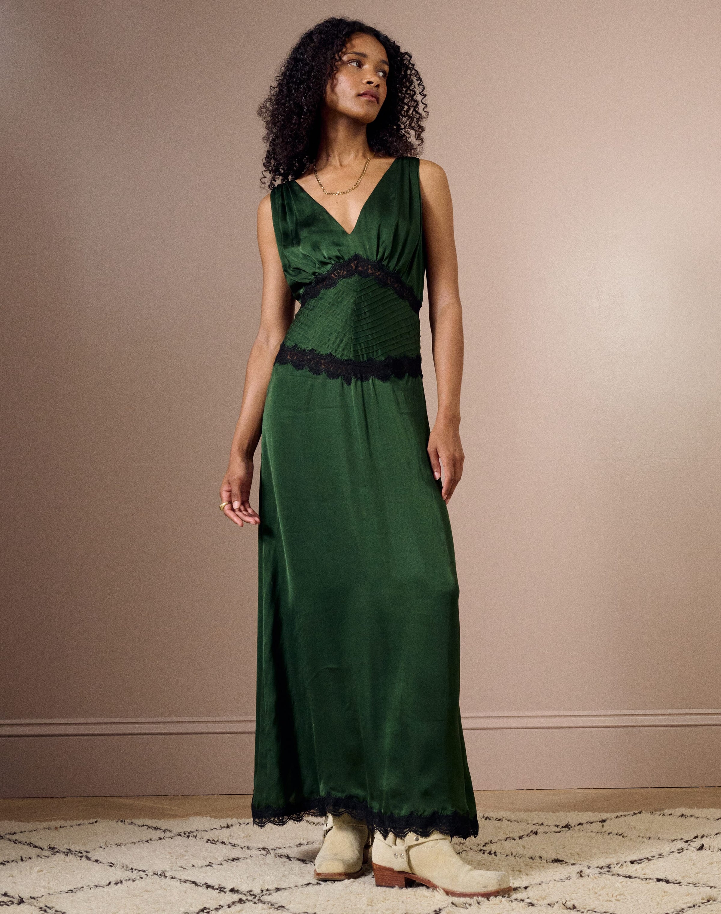 The Satin Lace Dress
