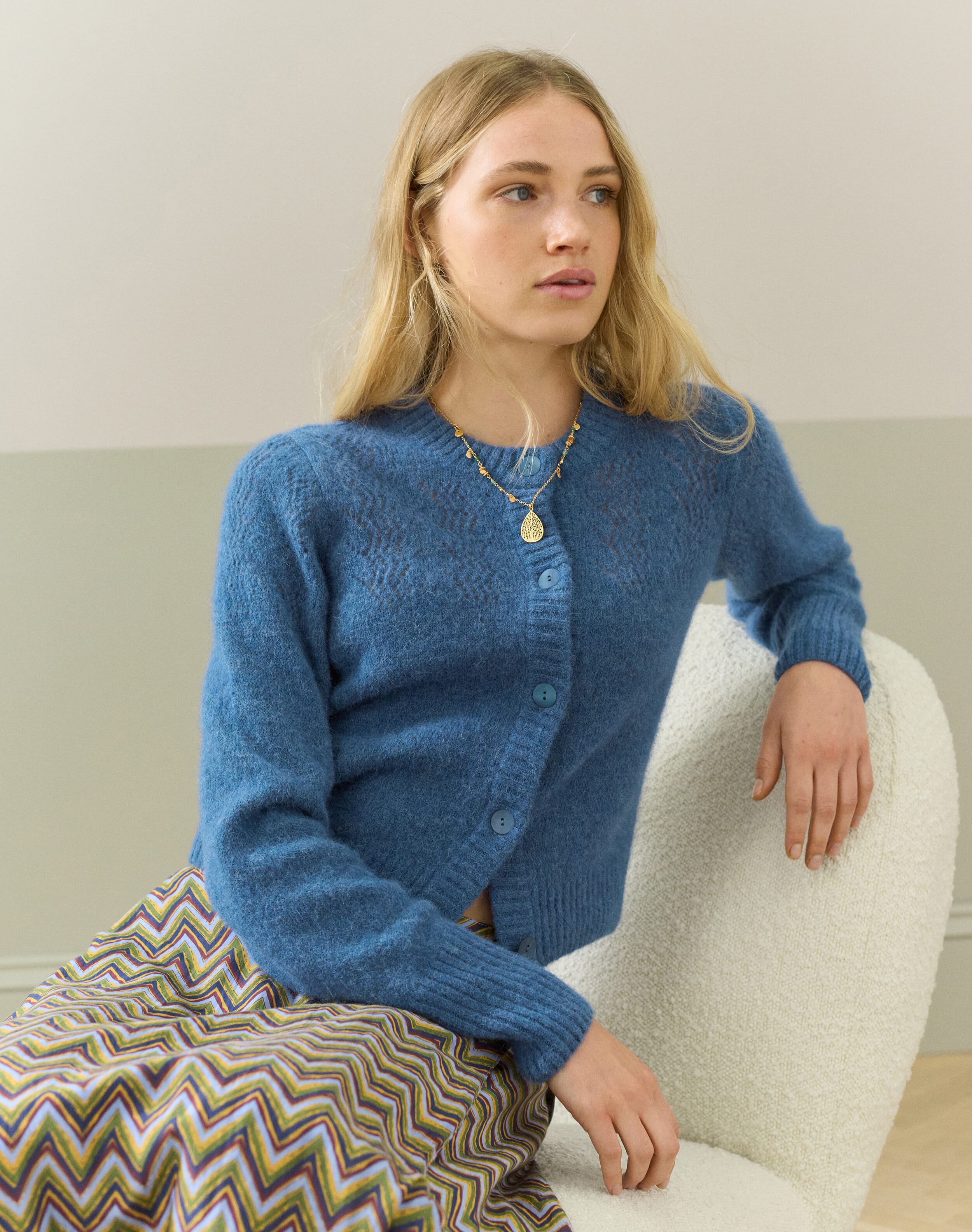 Alpaca Textured Cardigan