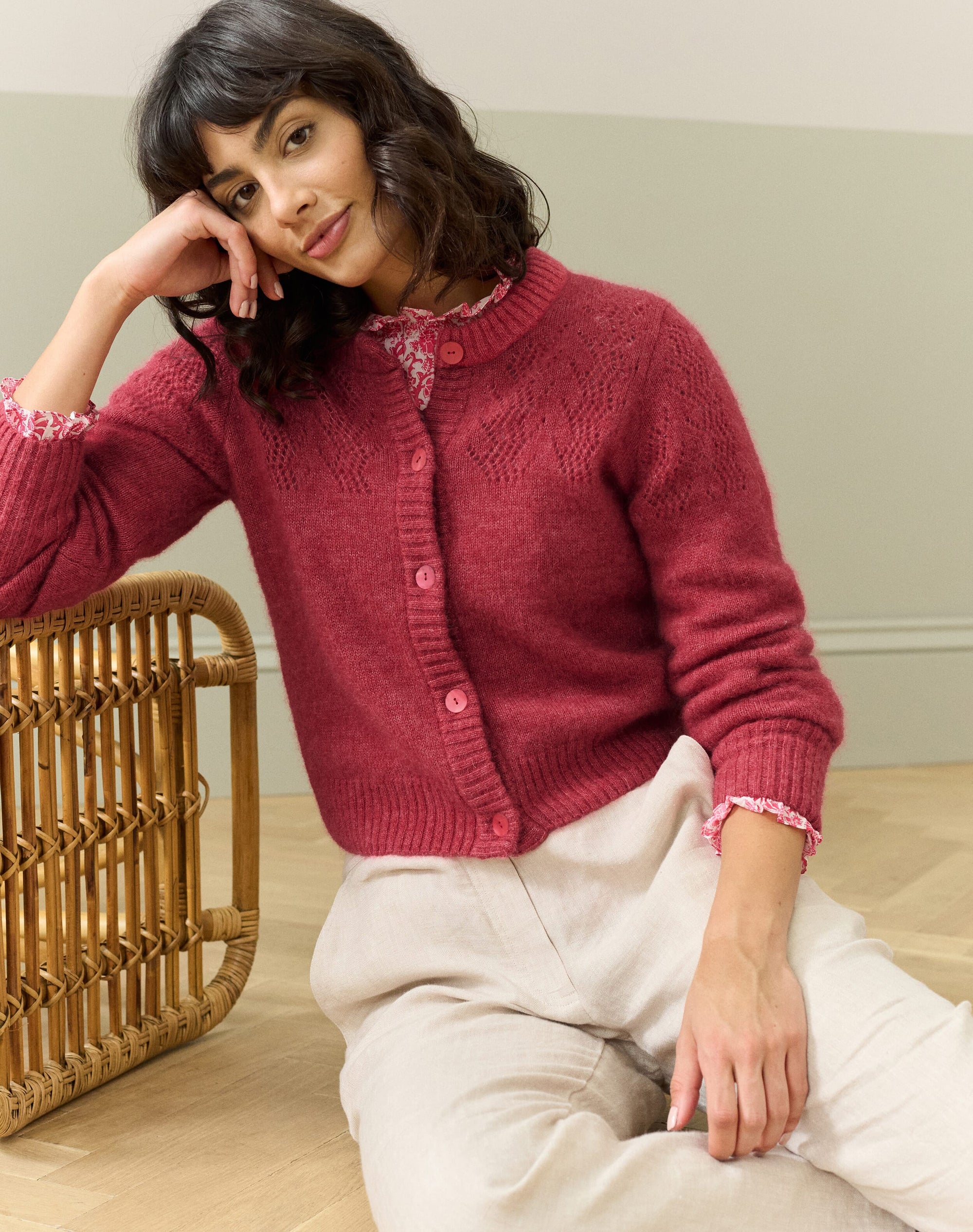 Alpaca Textured Cardigan