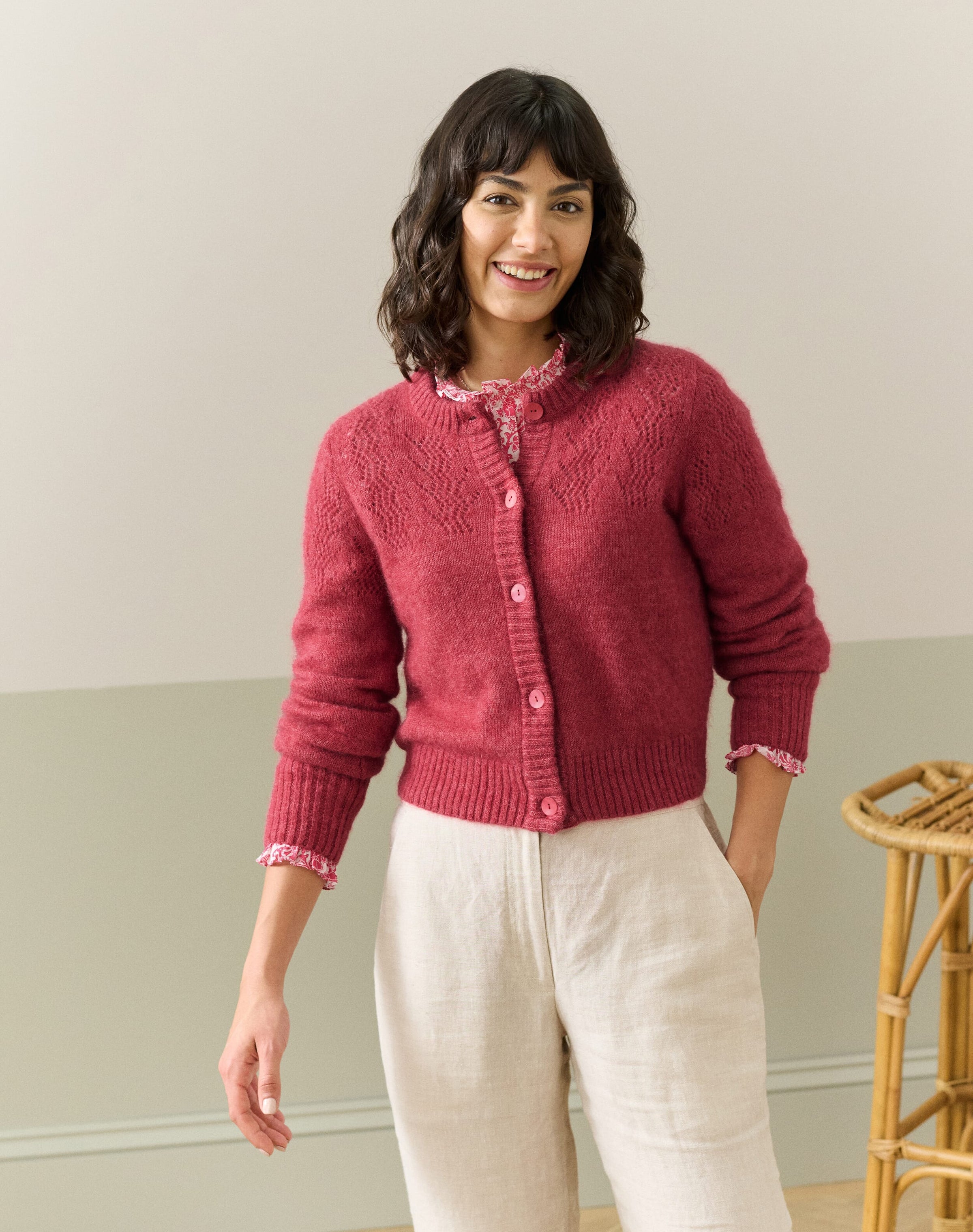 Alpaca Textured Cardigan