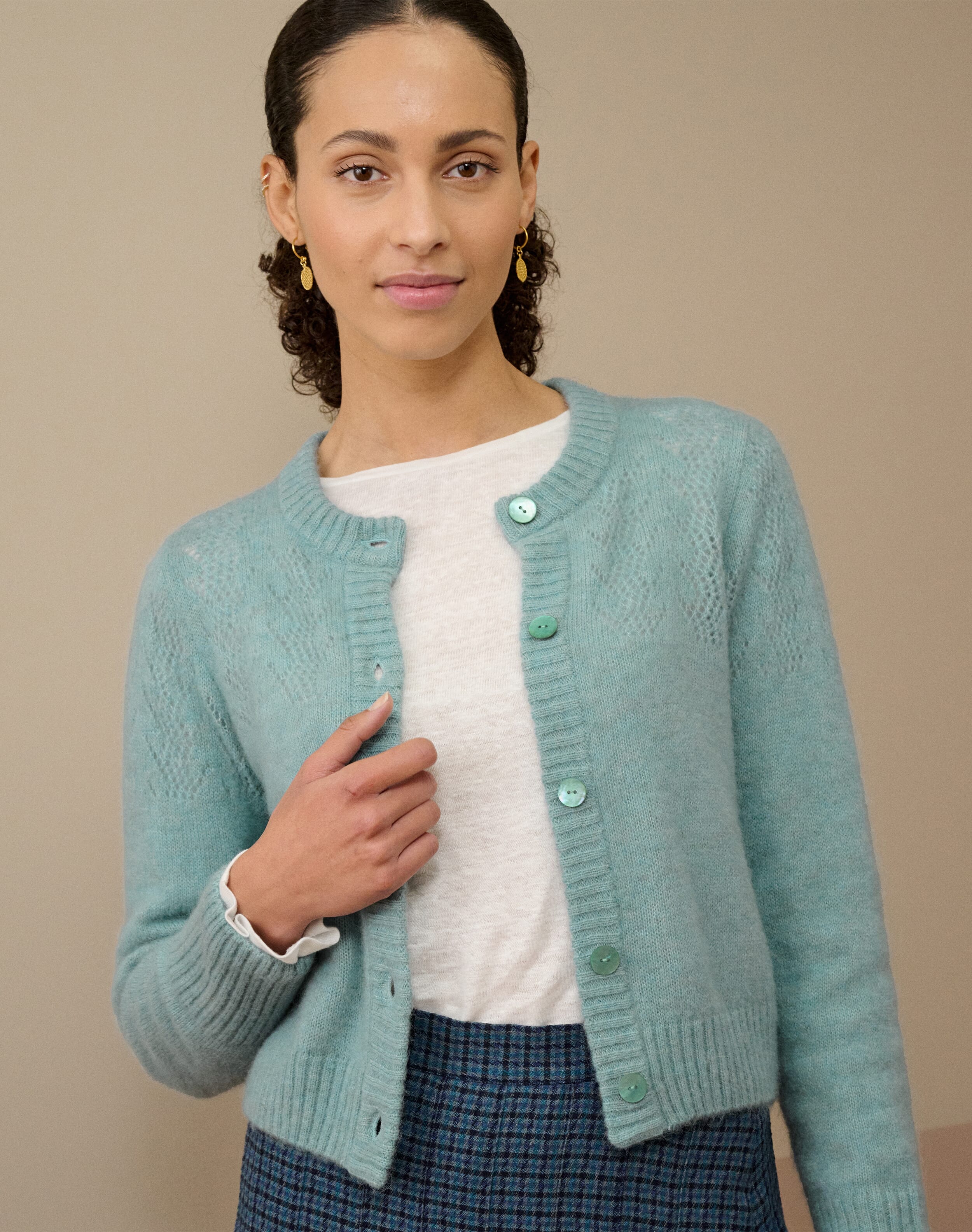 Alpaca Textured Cardigan
