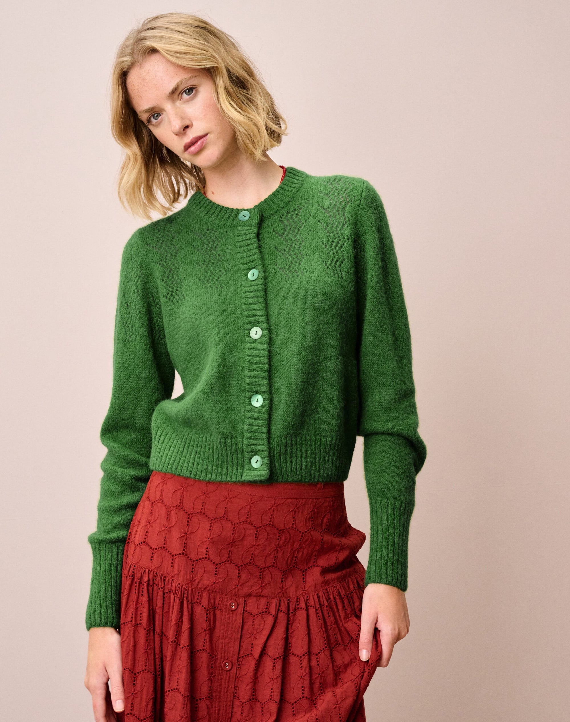 Alpaca Textured Cardigan
