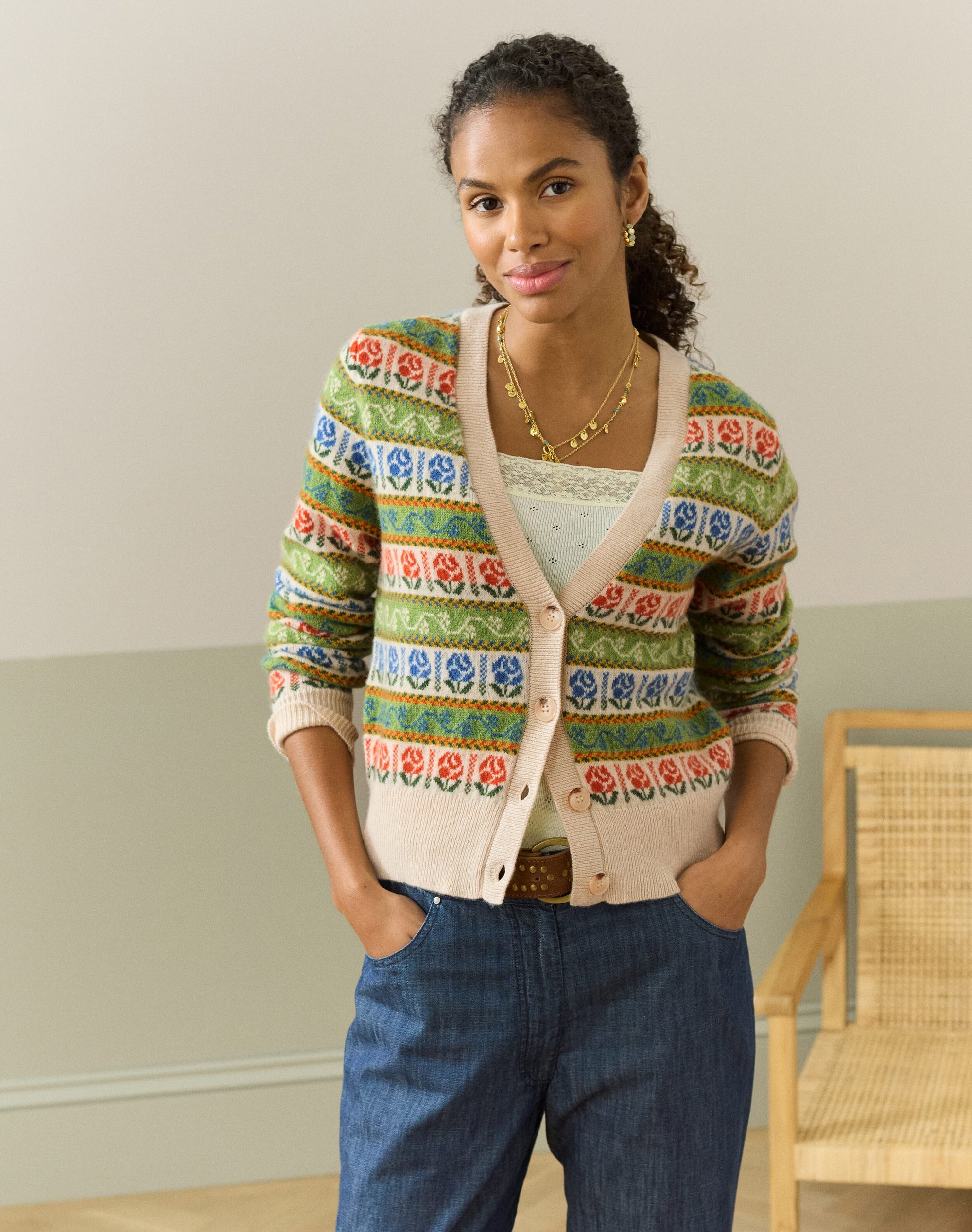 Supersoft Lambswool Fair Isle Cardigan
