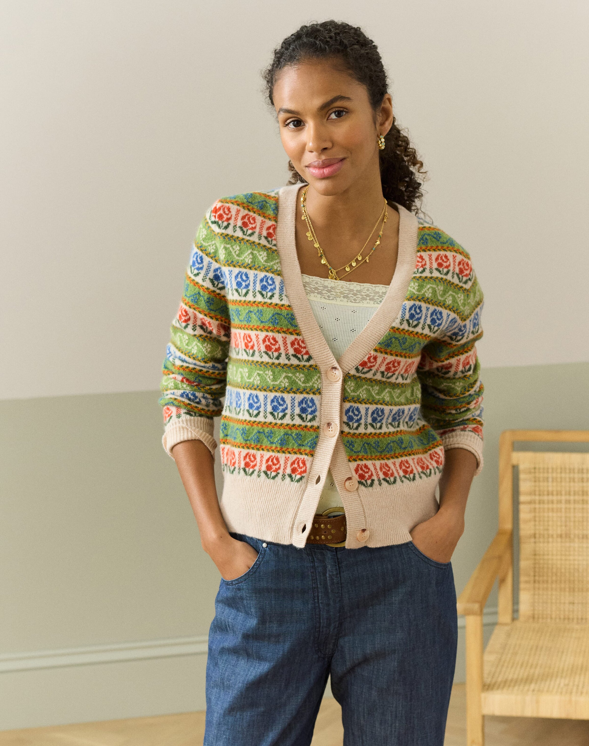 Supersoft Lambswool Fair Isle Cardigan
