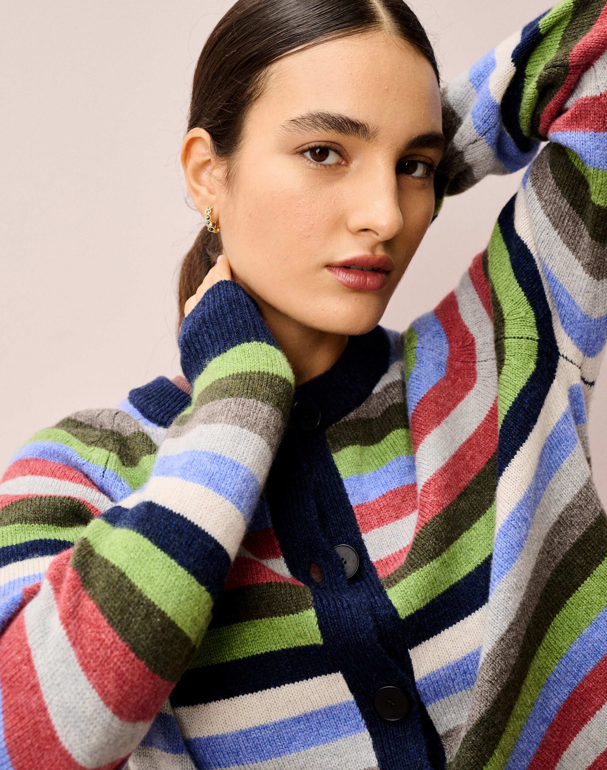 Supersoft Lambswool Stripe Cardigan