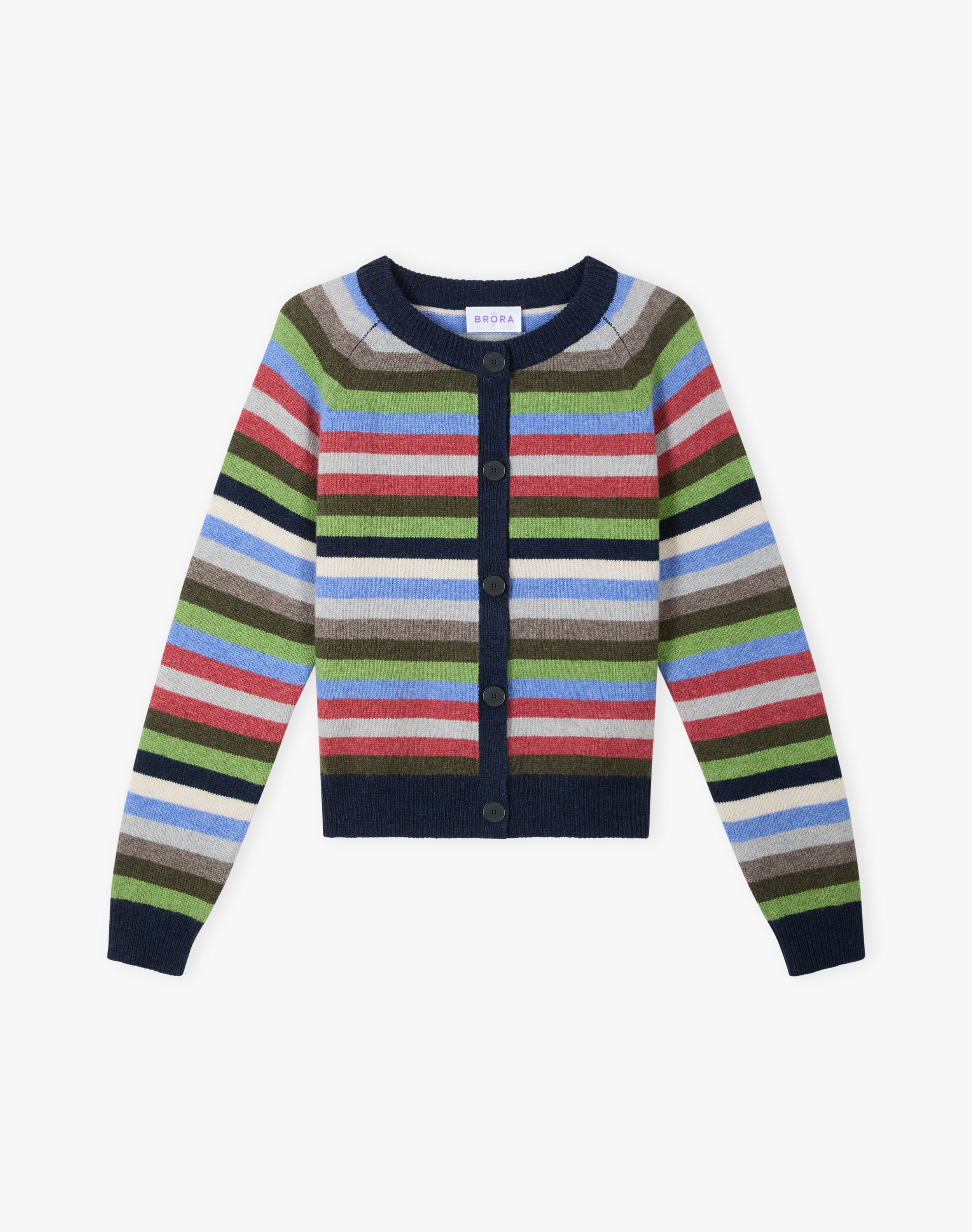 Supersoft Lambswool Stripe Cardigan