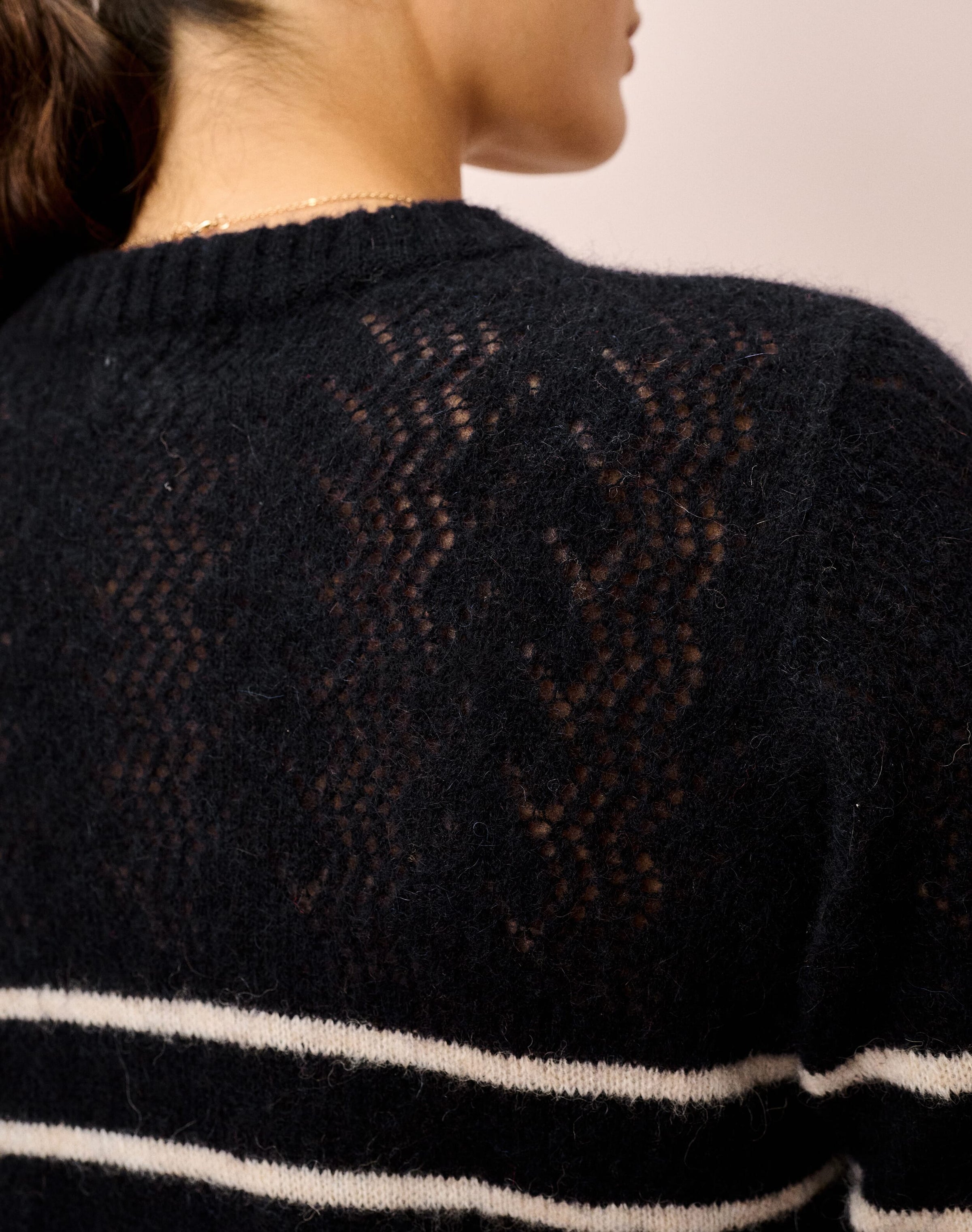 Alpaca Breton Stripe Cardigan