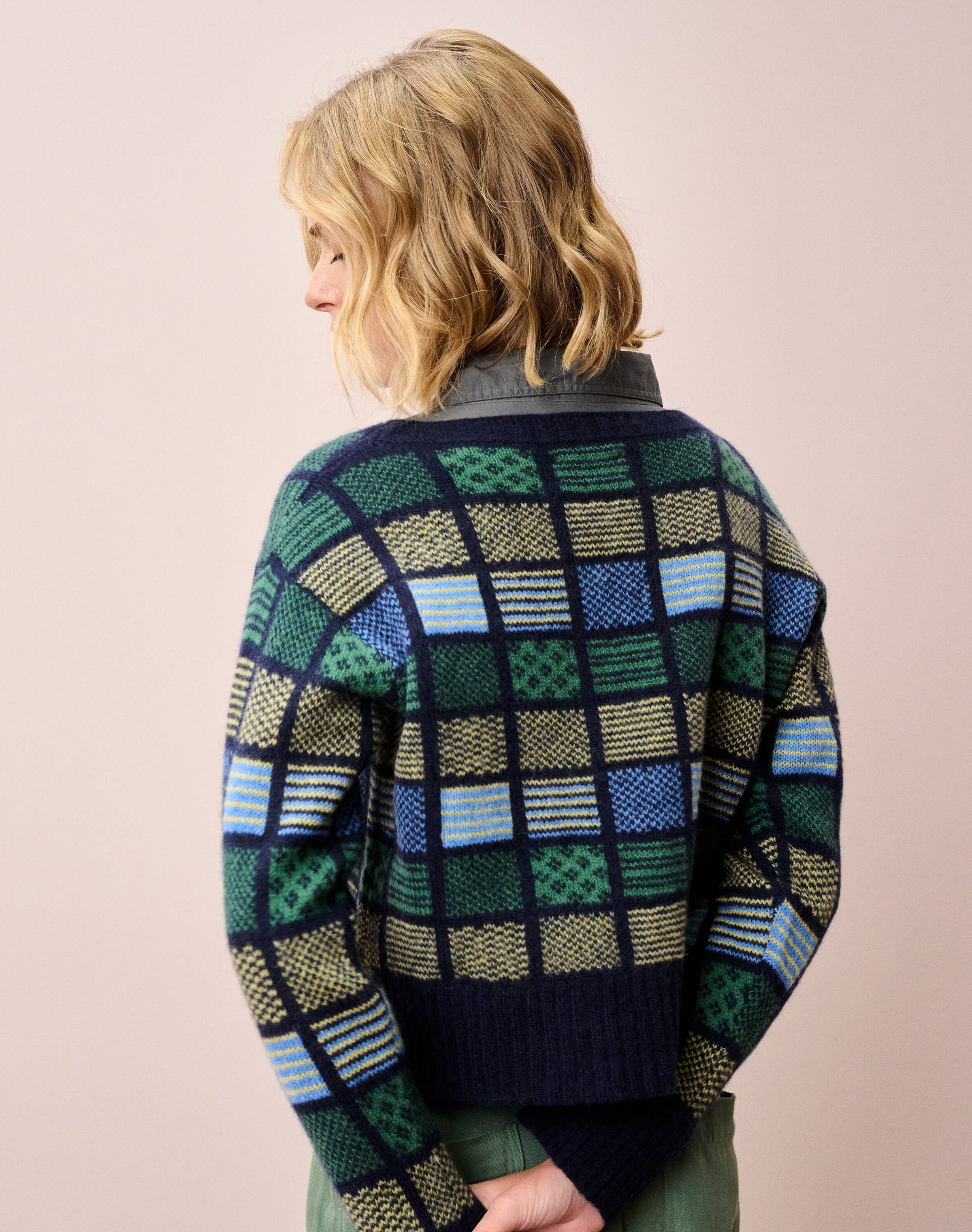 Merino Lambswool Folk Cardigan