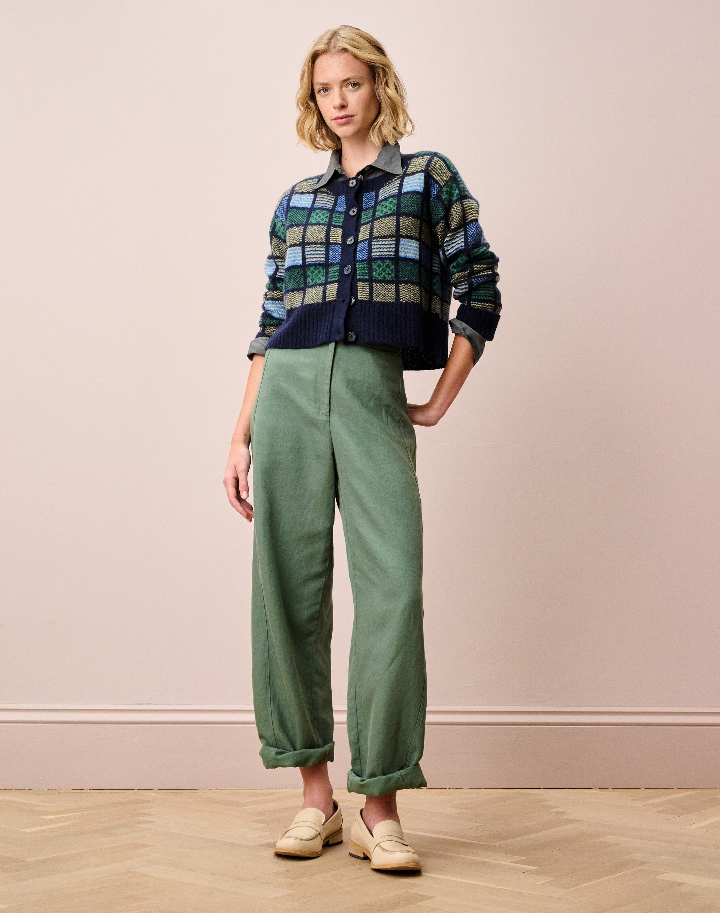 Merino Lambswool Folk Cardigan