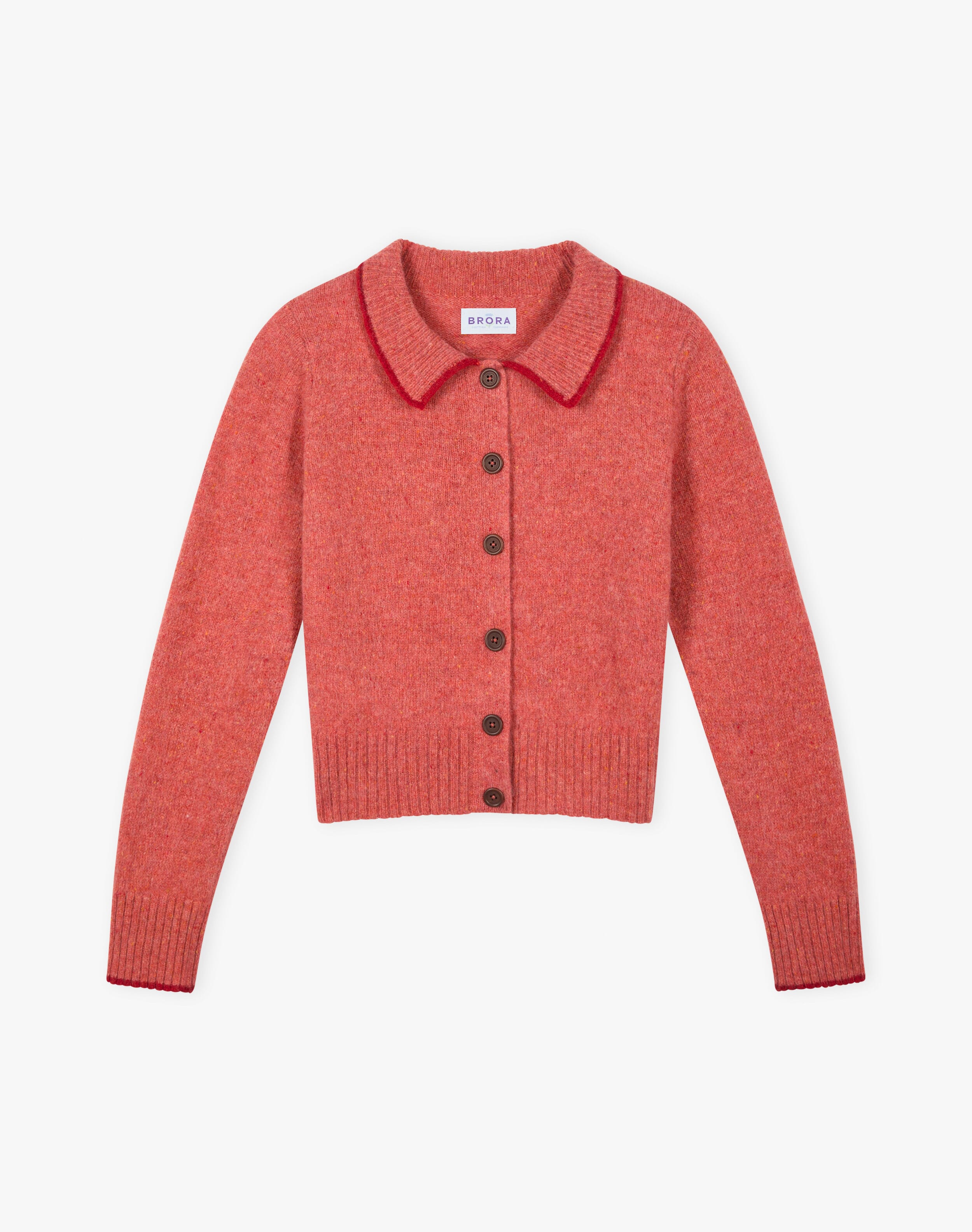 Wool Donegal Collared Cardigan