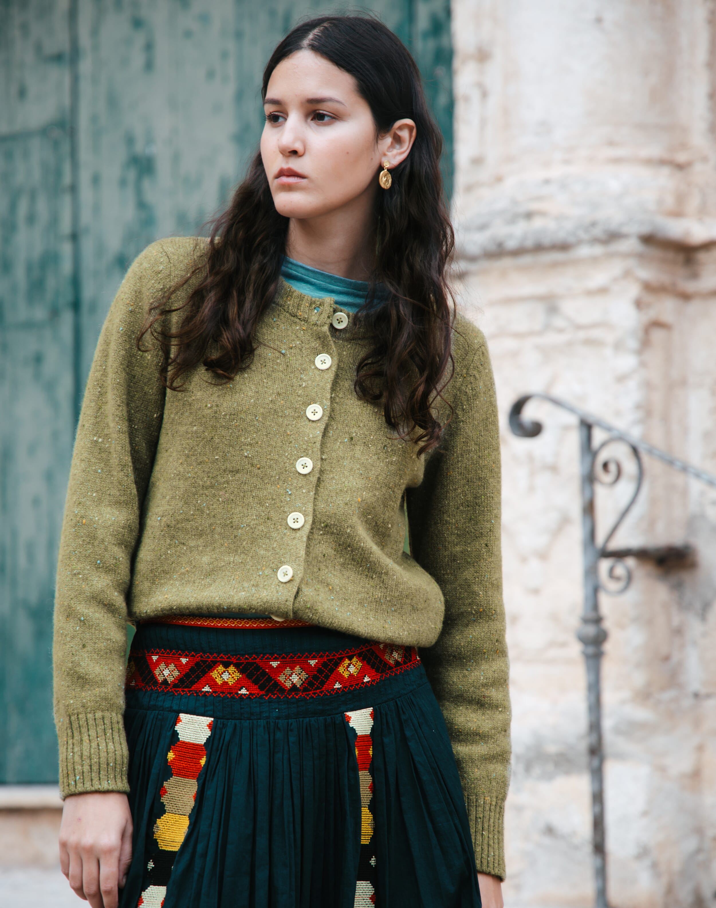 Wool Donegal Cardigan