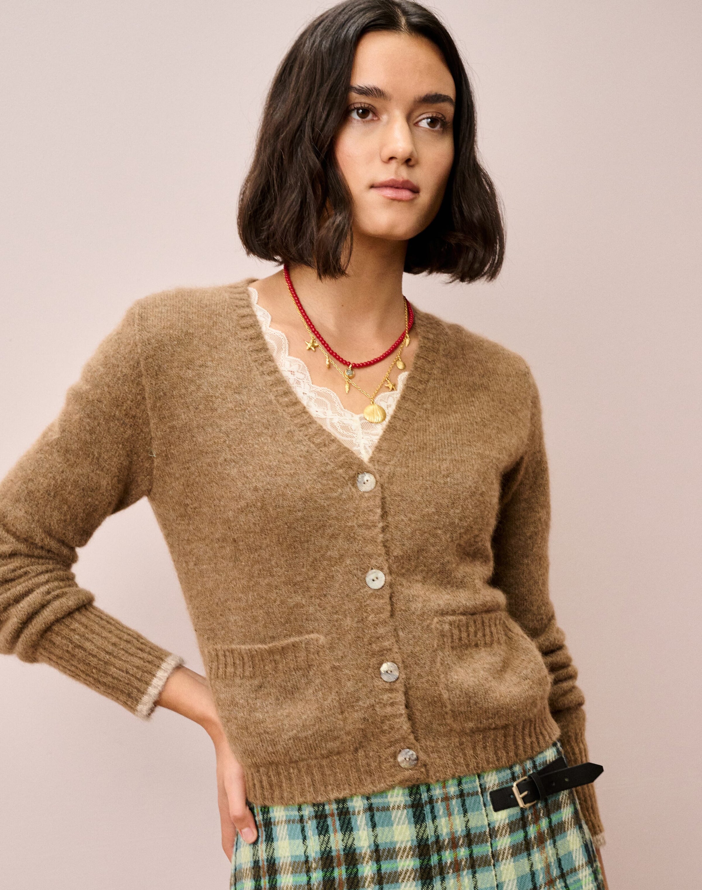 Alpaca V Neck Cardigan
