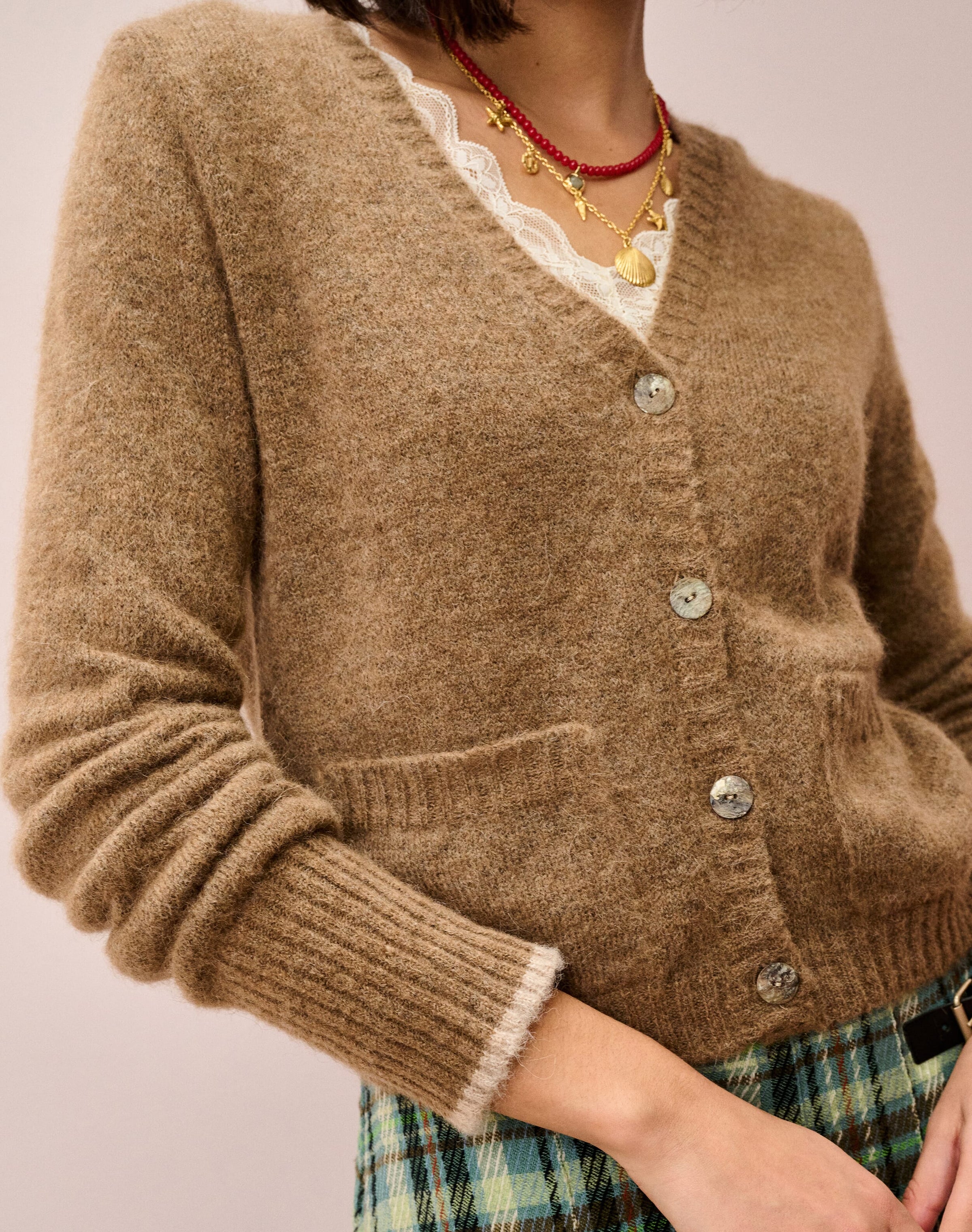 Alpaca V Neck Cardigan