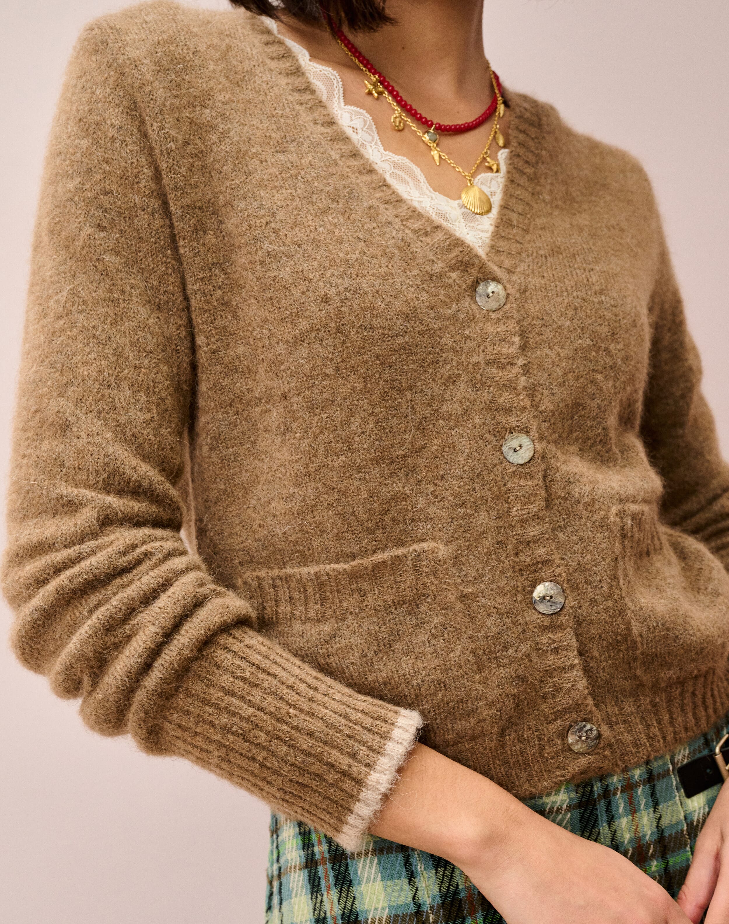 Alpaca V Neck Cardigan