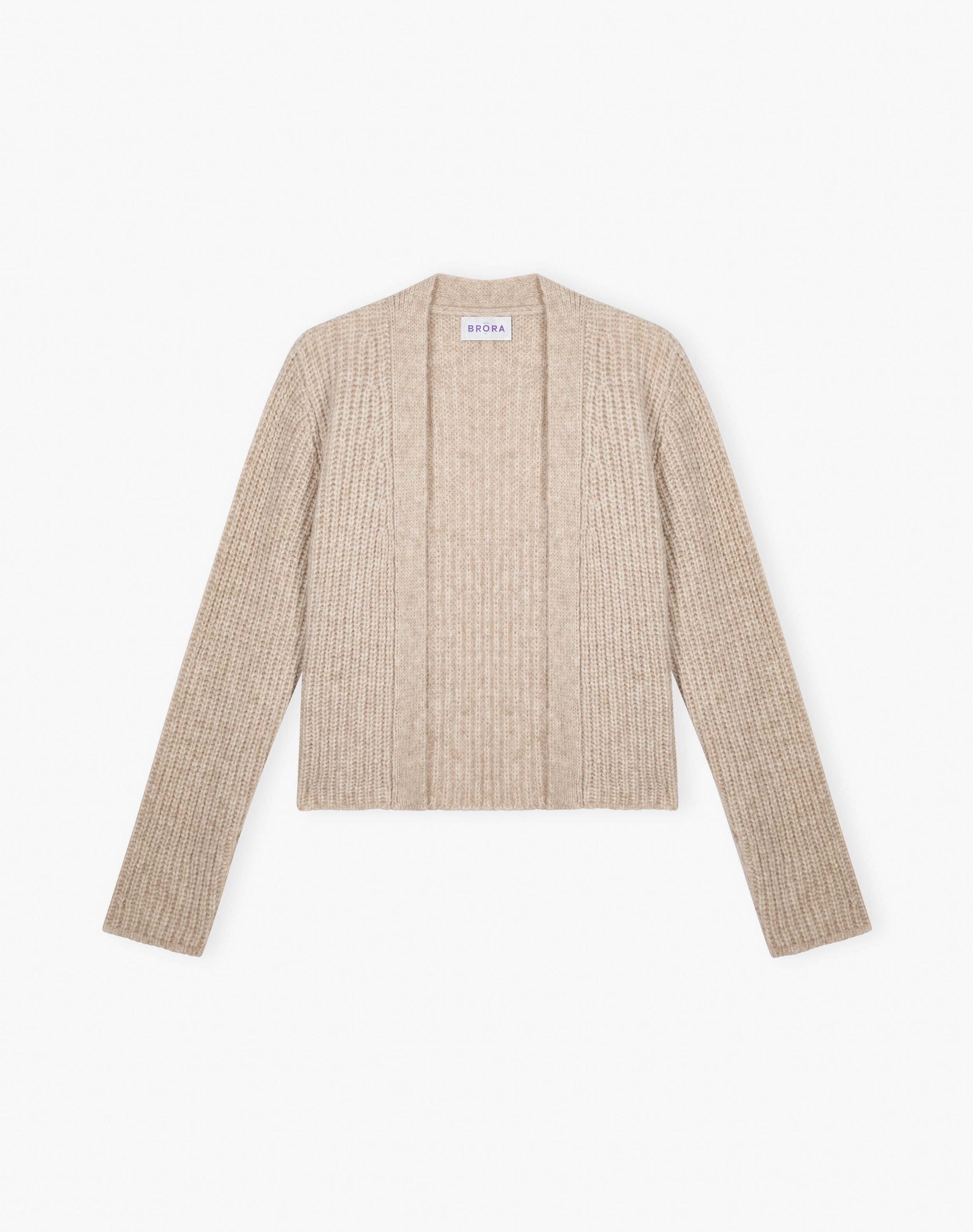 Alpaca Ribbed Cardigan