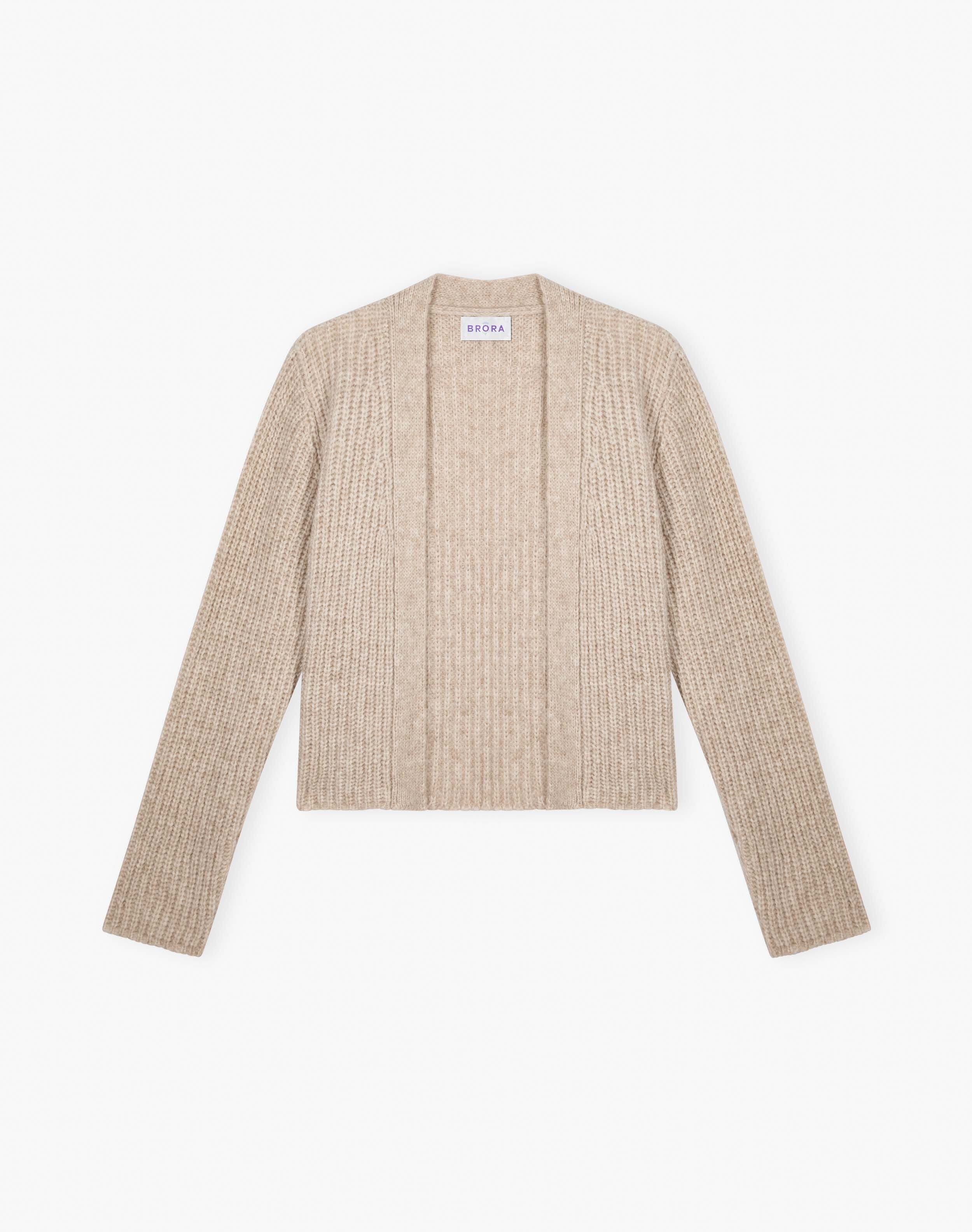 Alpaca Ribbed Cardigan