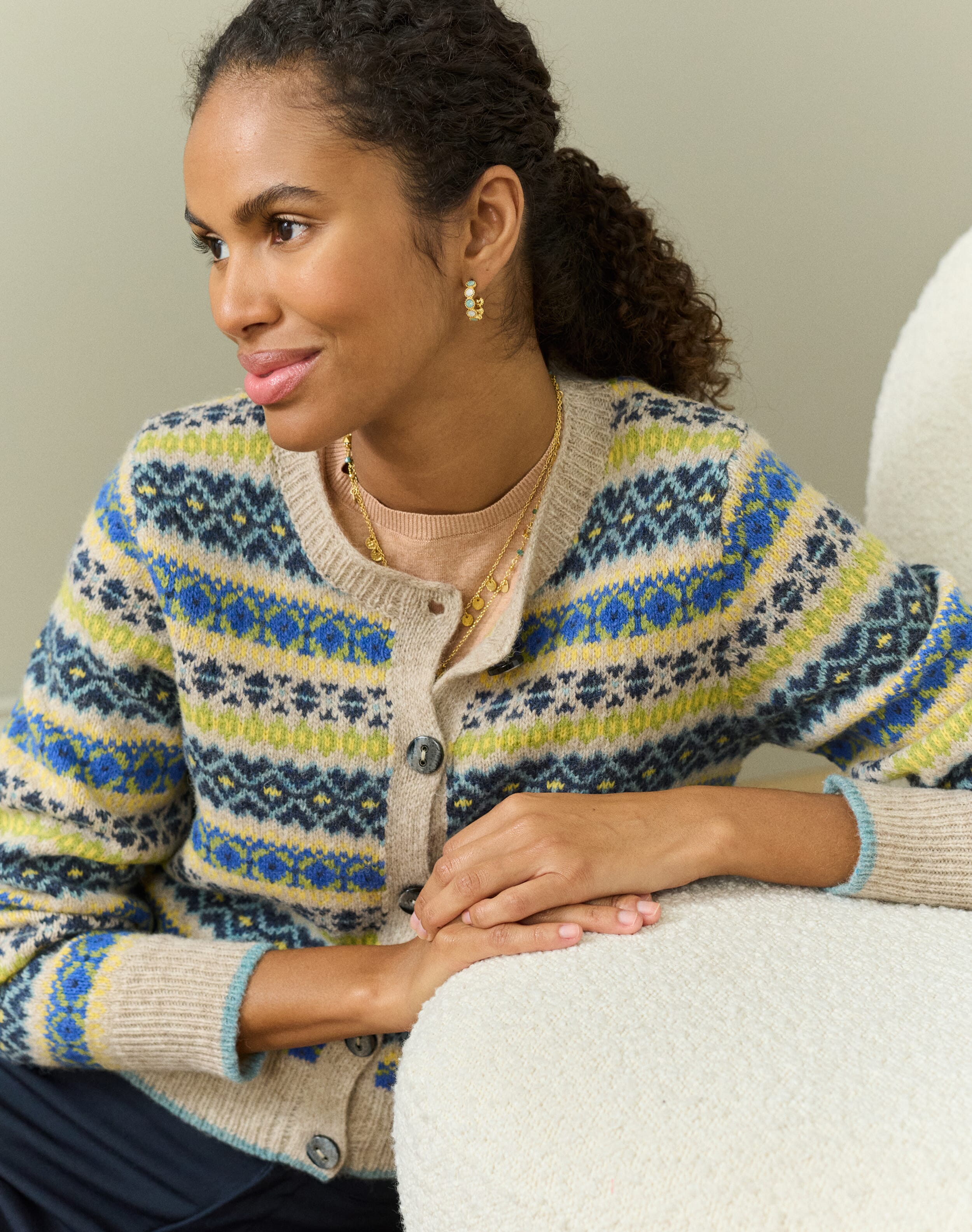 Wool Fair Isle Cardigan