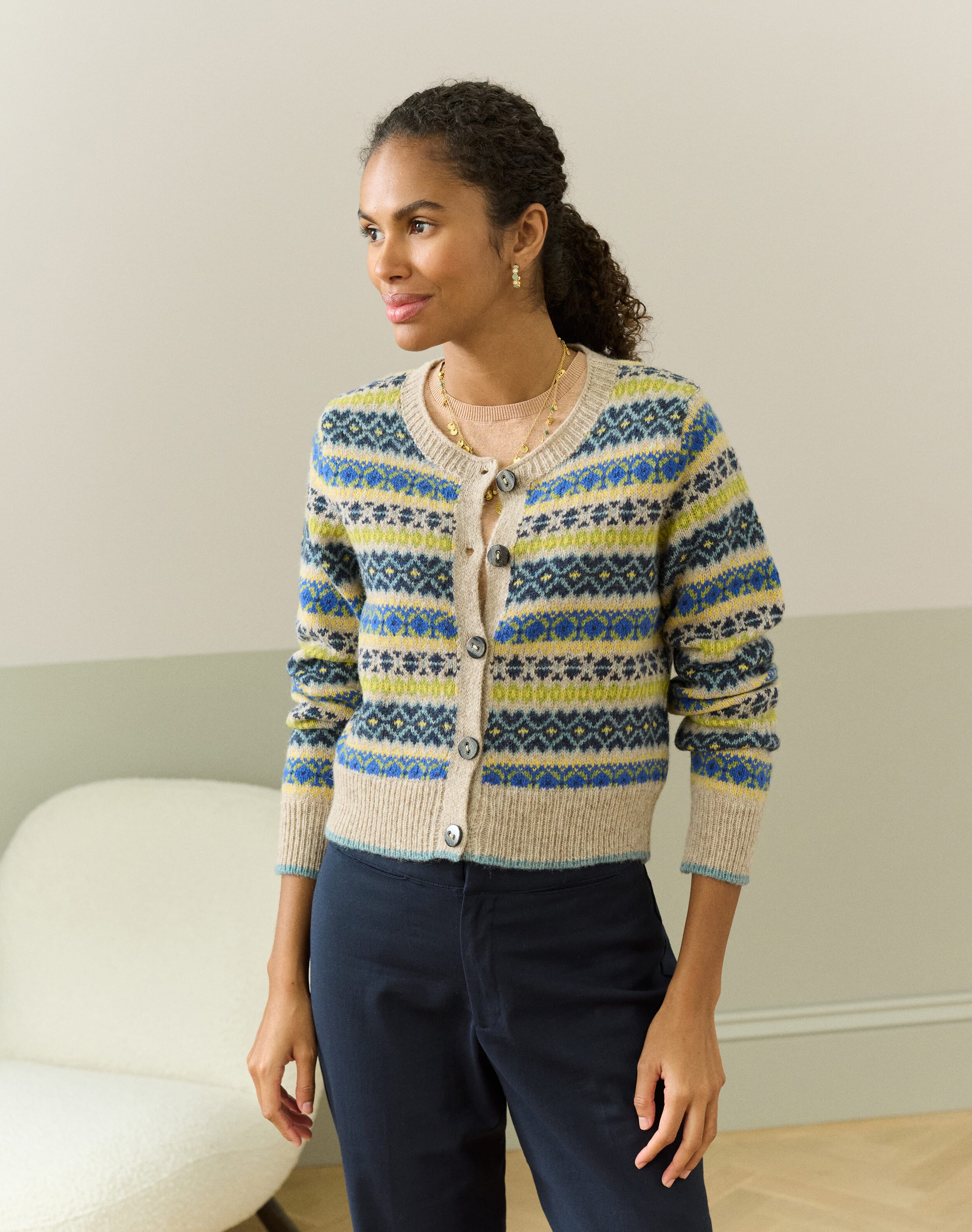 Wool Fair Isle Cardigan