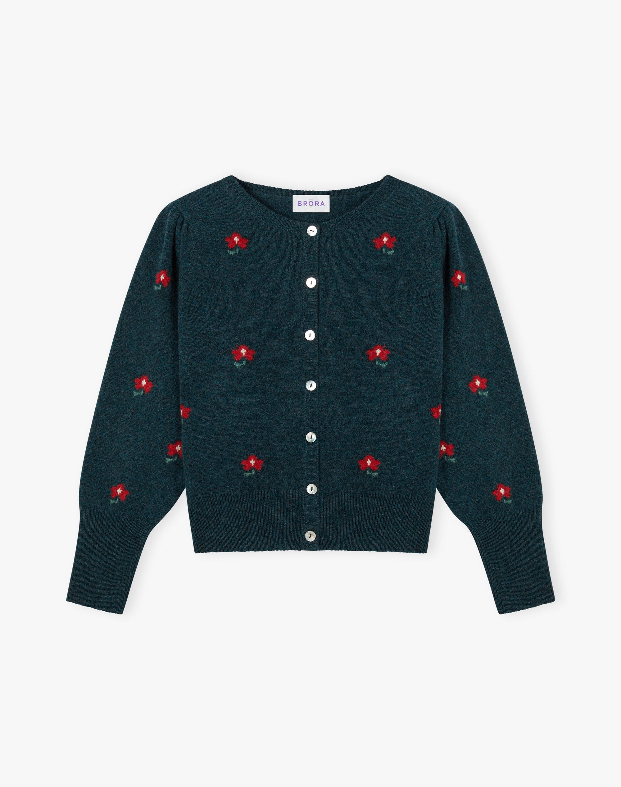 Supersoft Lambswool Flower Cardigan
