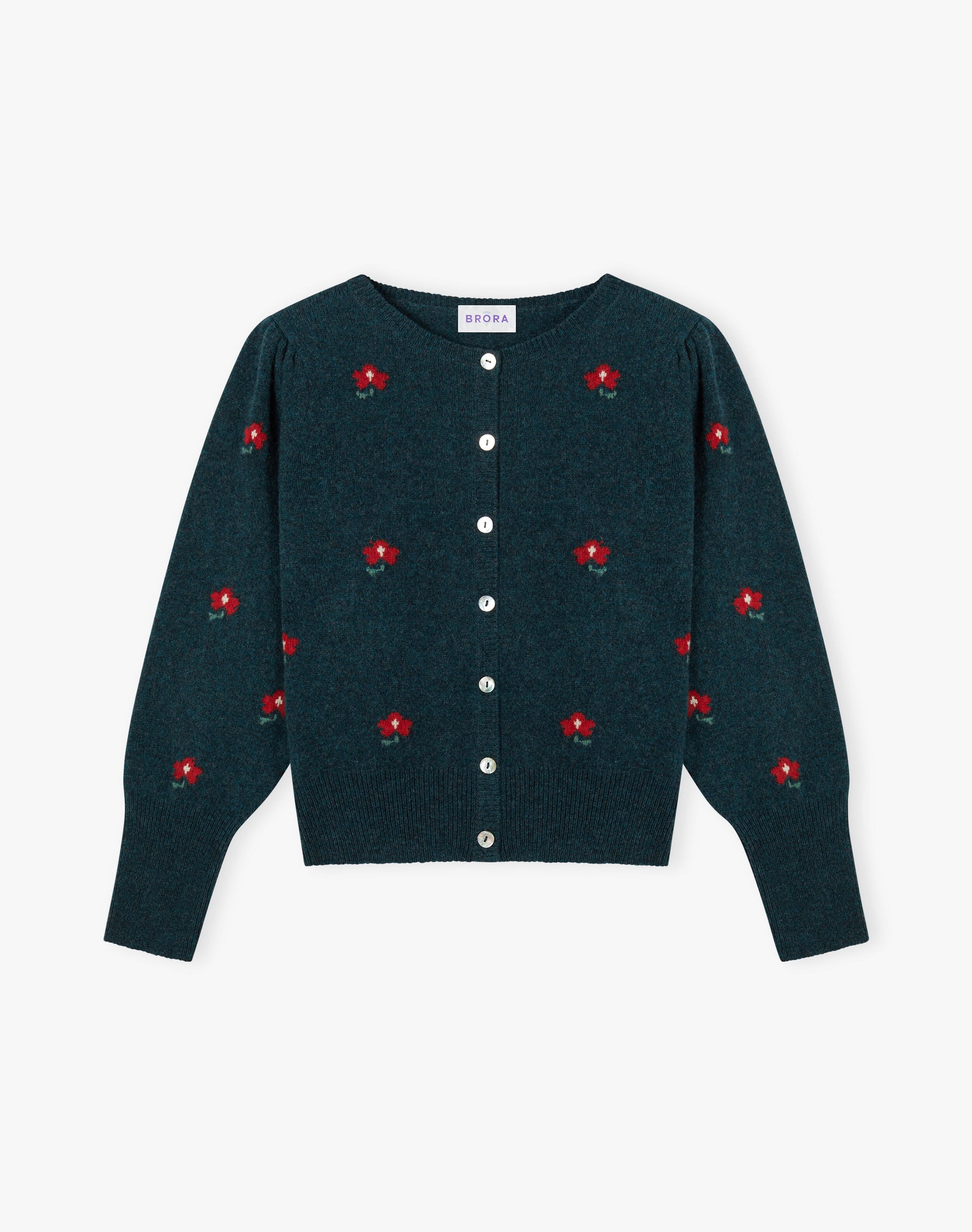 Supersoft Lambswool Flower Cardigan