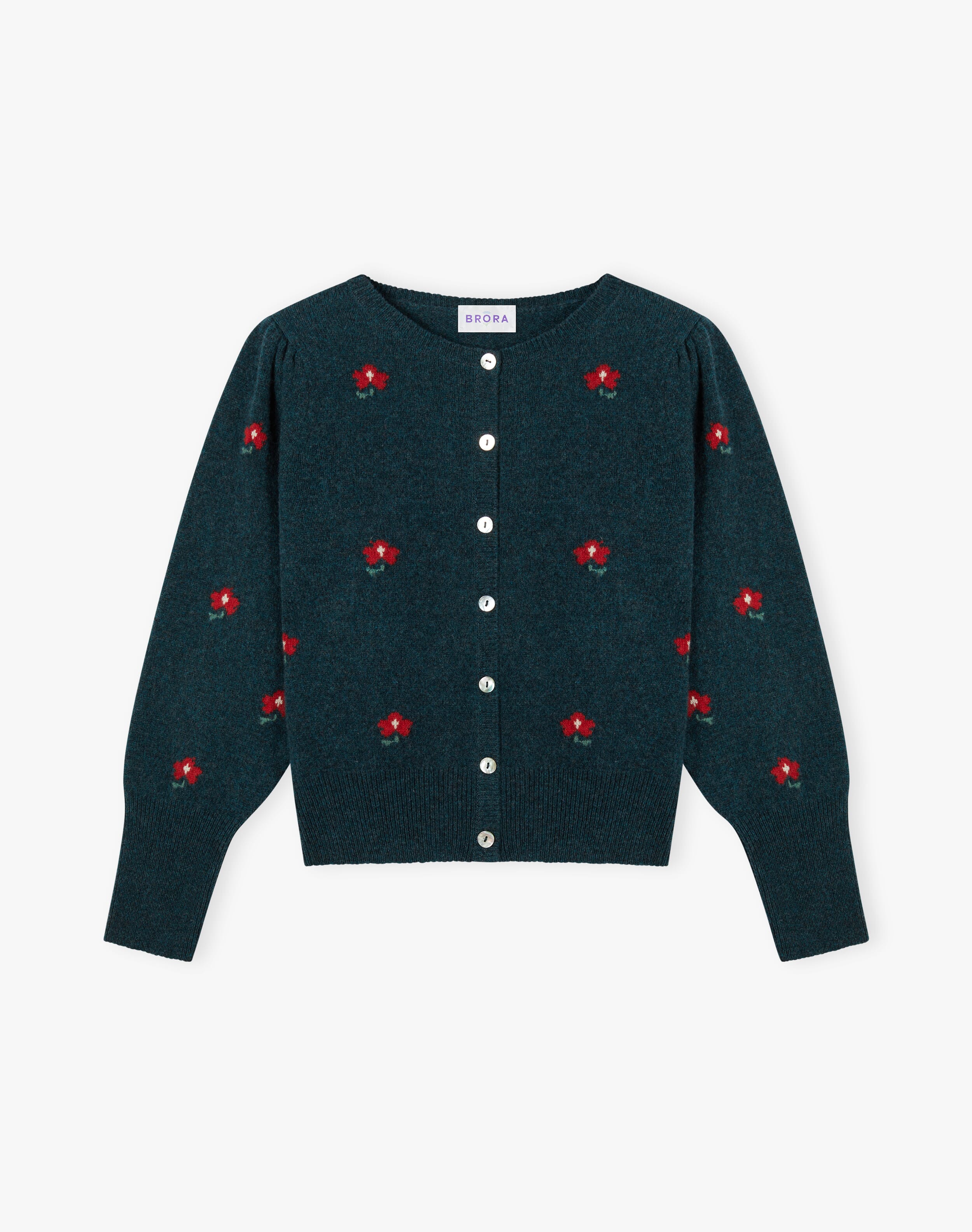 Supersoft Lambswool Flower Cardigan