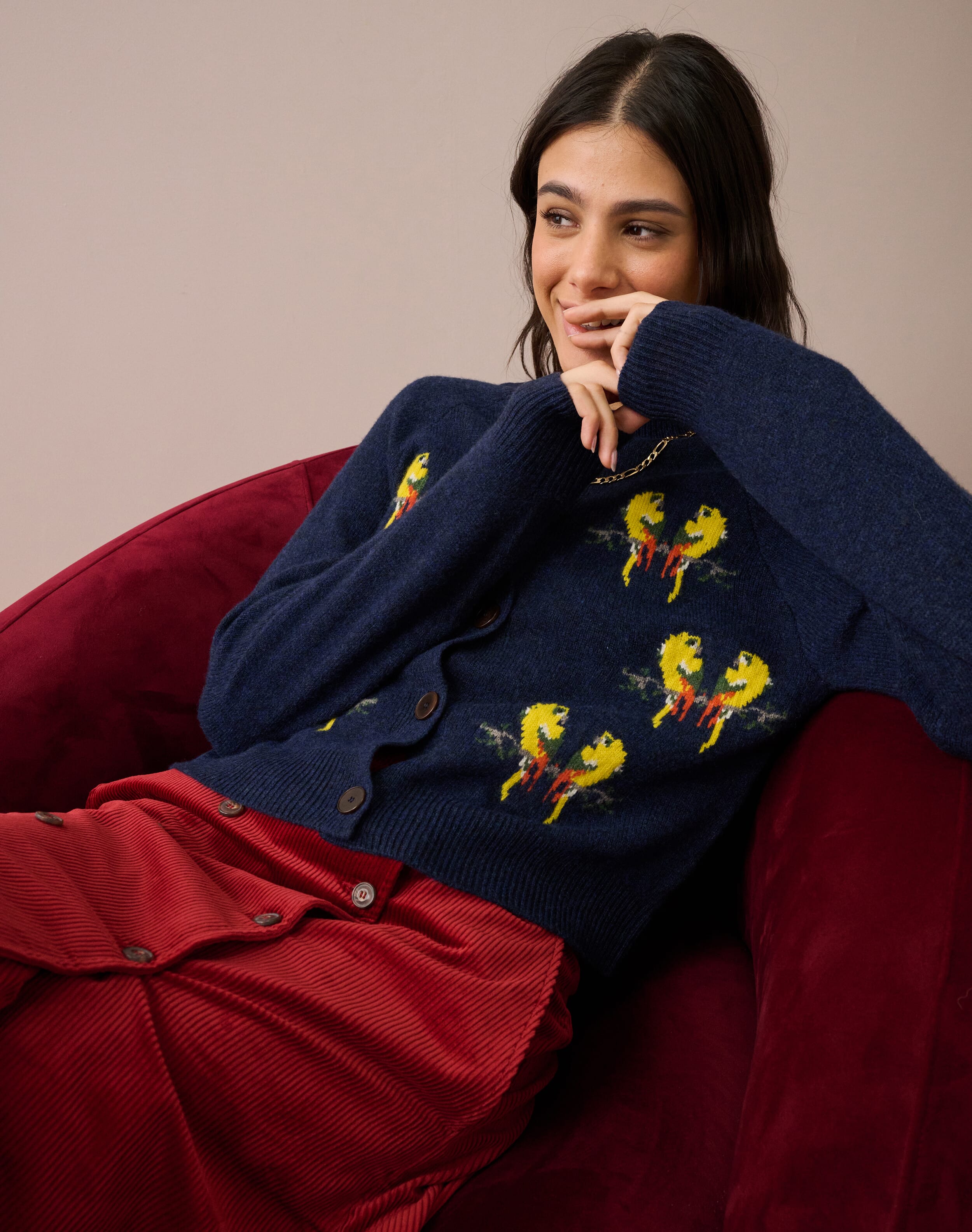 Supersoft Lambswool Parrot Cardigan
