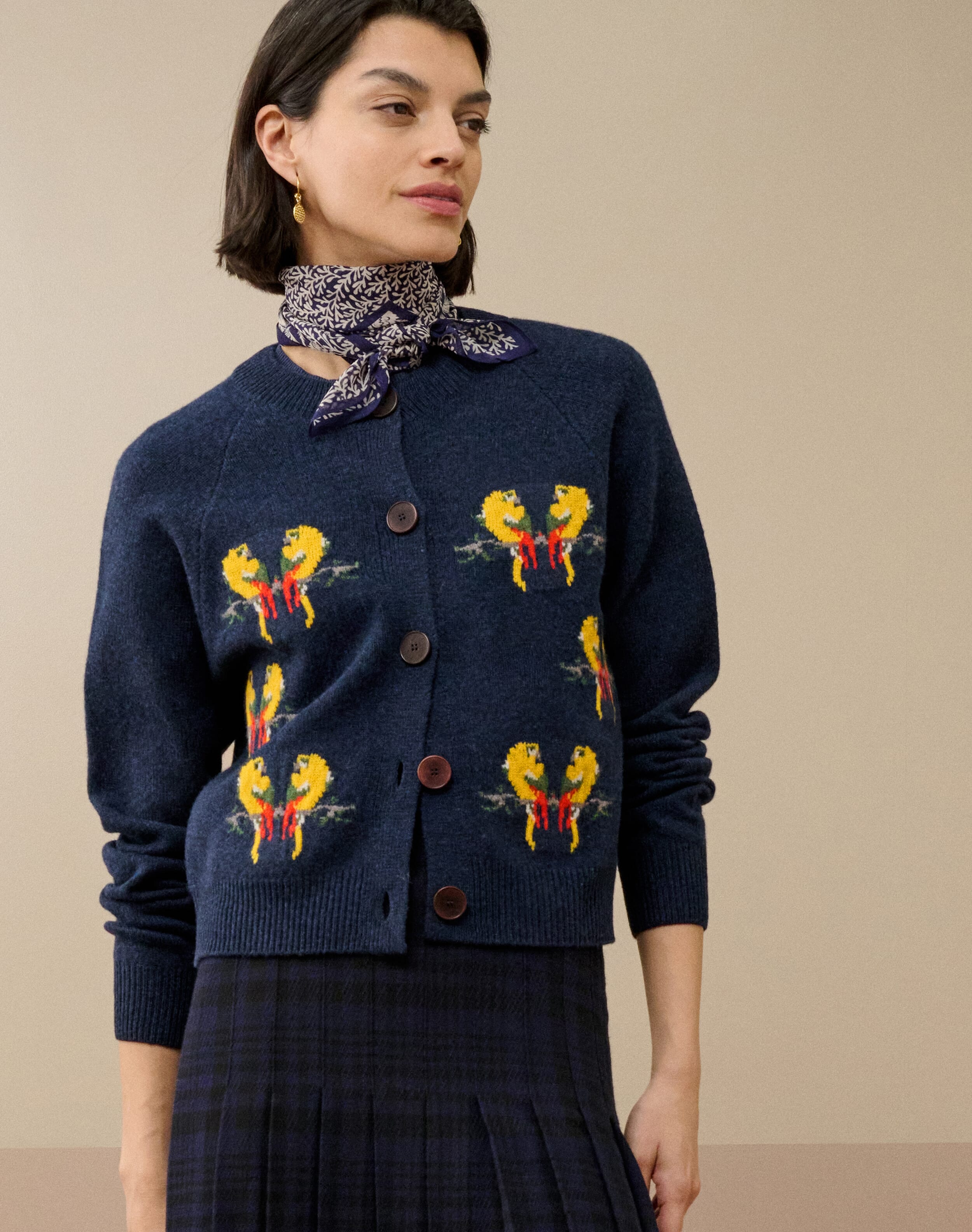 Supersoft Lambswool Parrot Cardigan