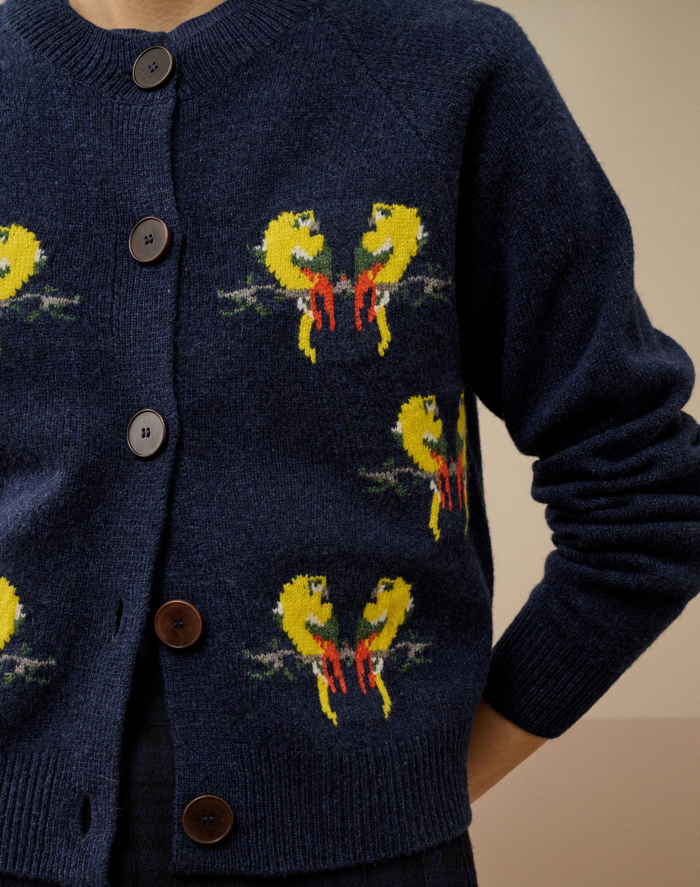 Supersoft Lambswool Parrot Cardigan