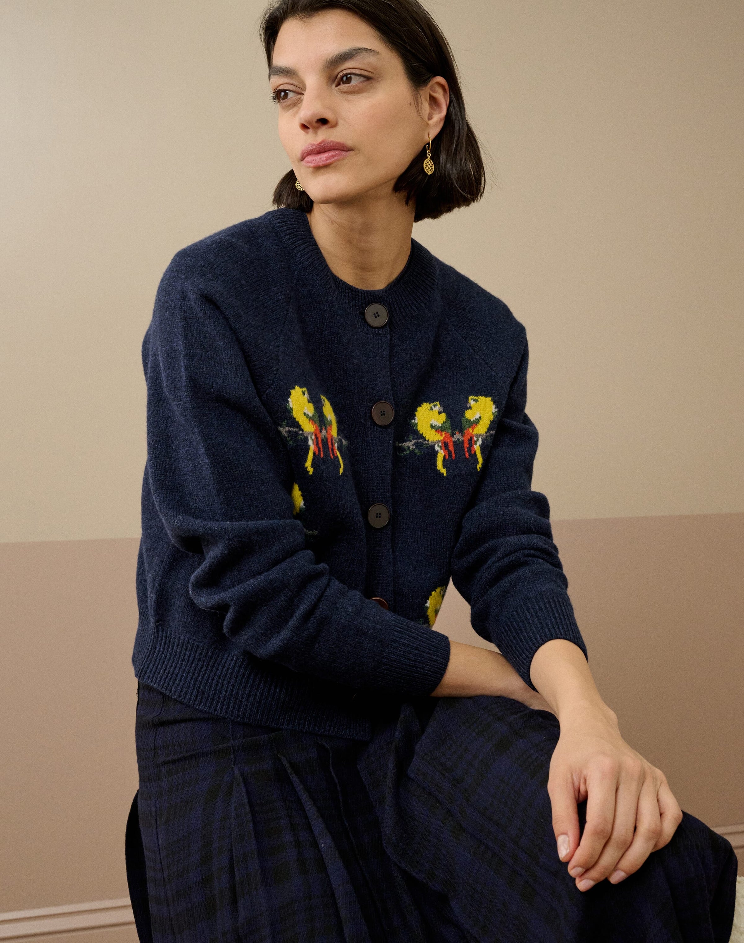 Supersoft Lambswool Parrot Cardigan