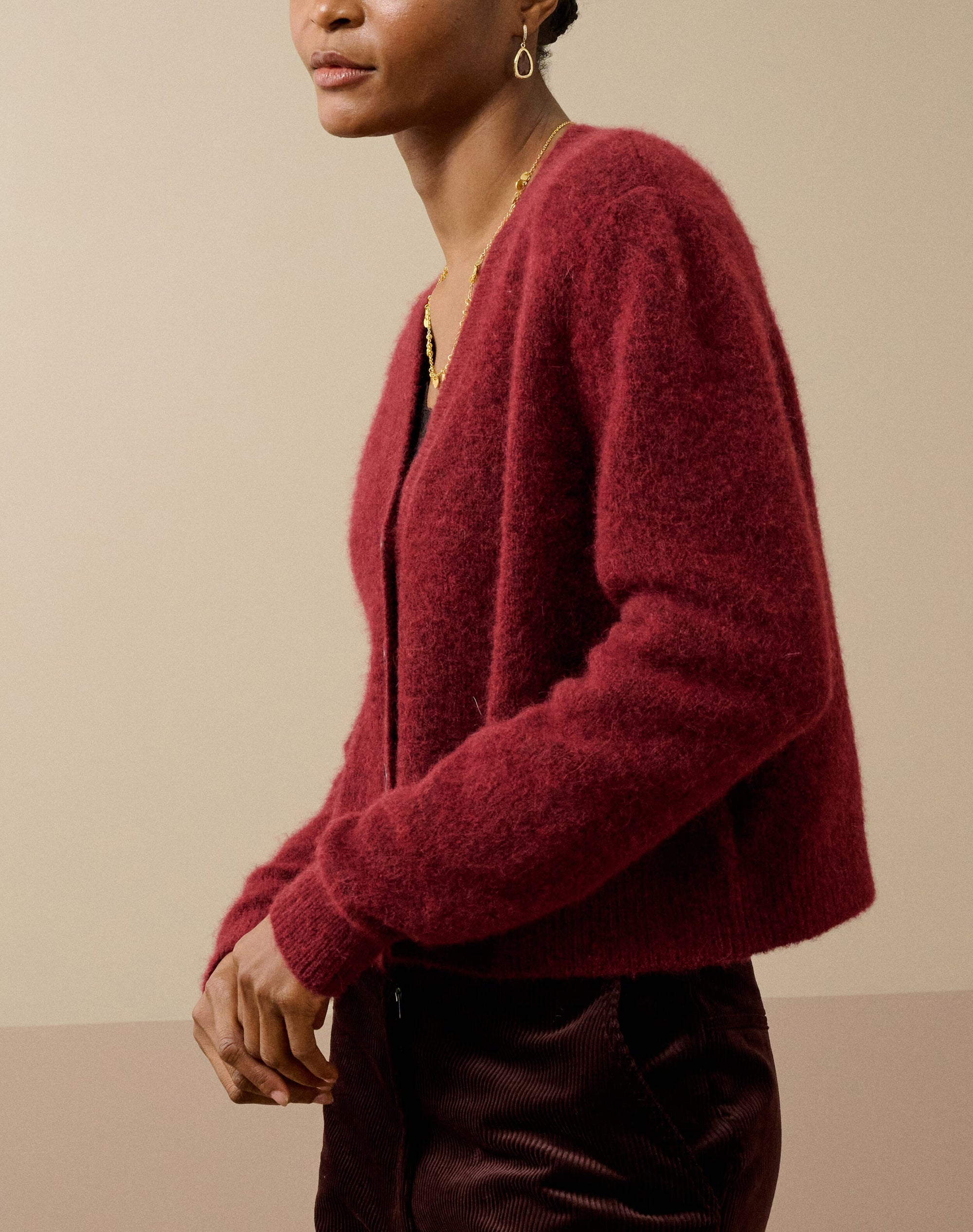 Alpaca V Neck Cardigan