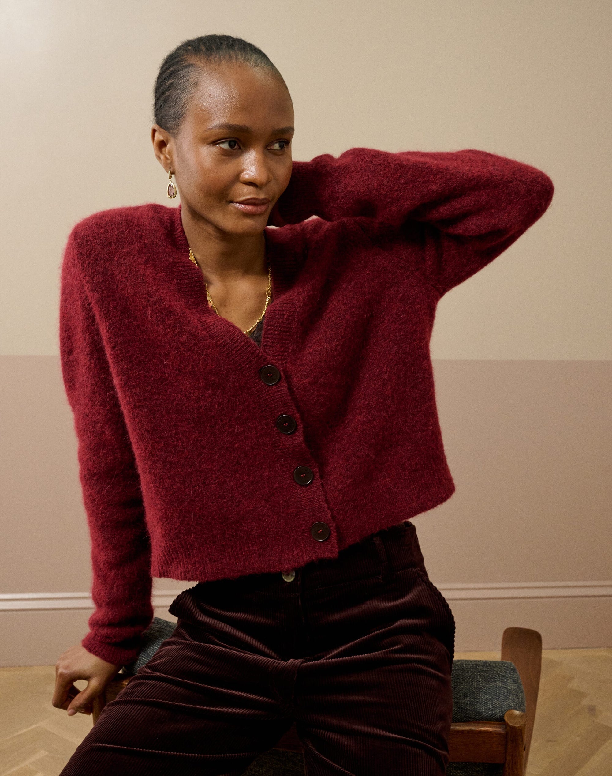 Alpaca V Neck Cardigan