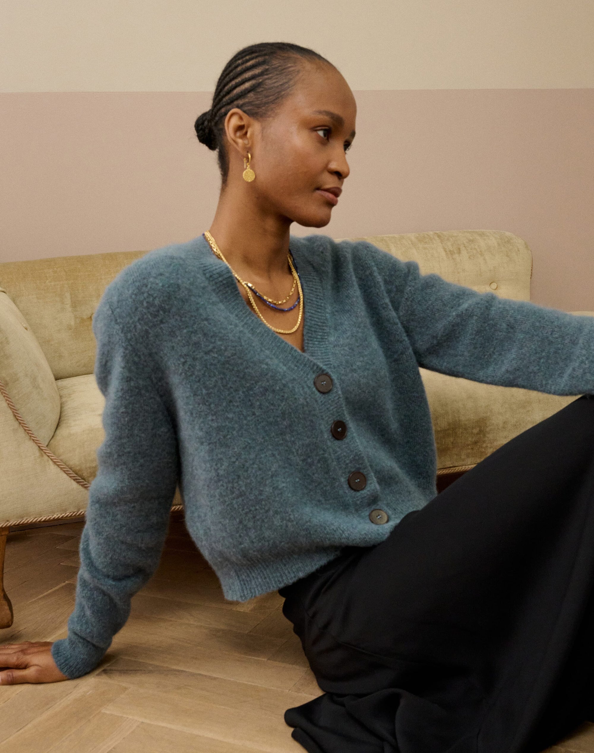 Alpaca V Neck Cardigan