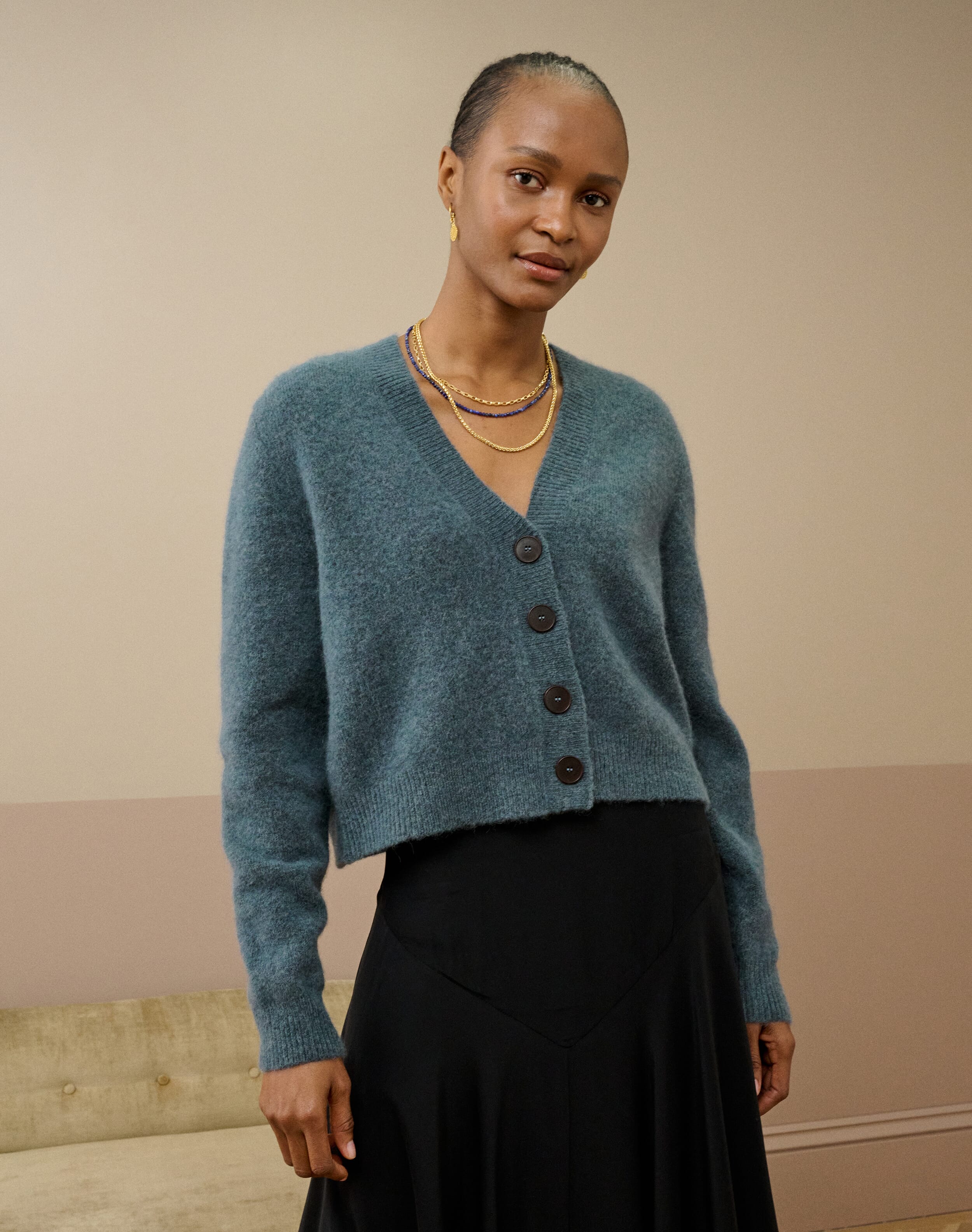 Alpaca V Neck Cardigan