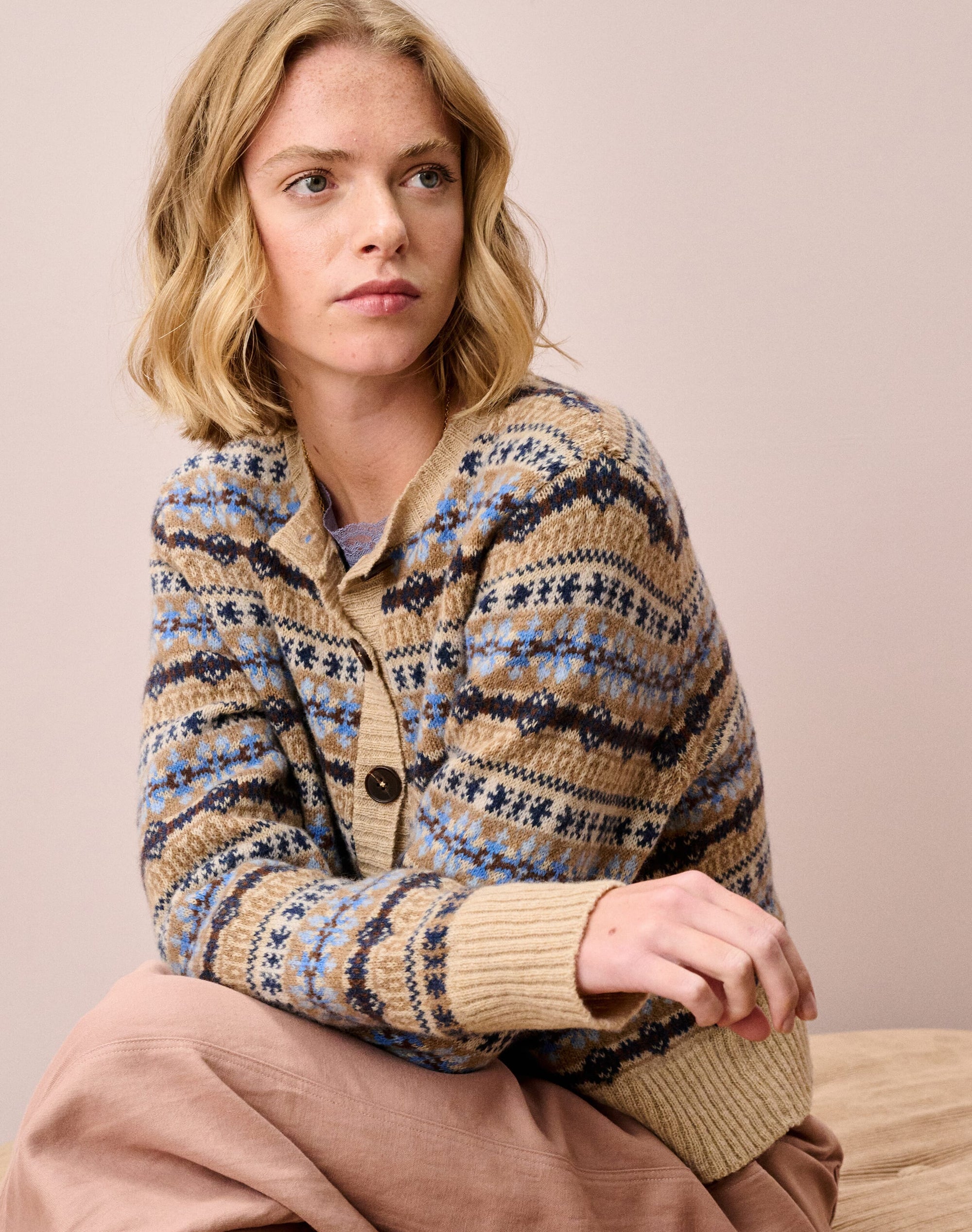Merino Lambswool Fair Isle Cardigan