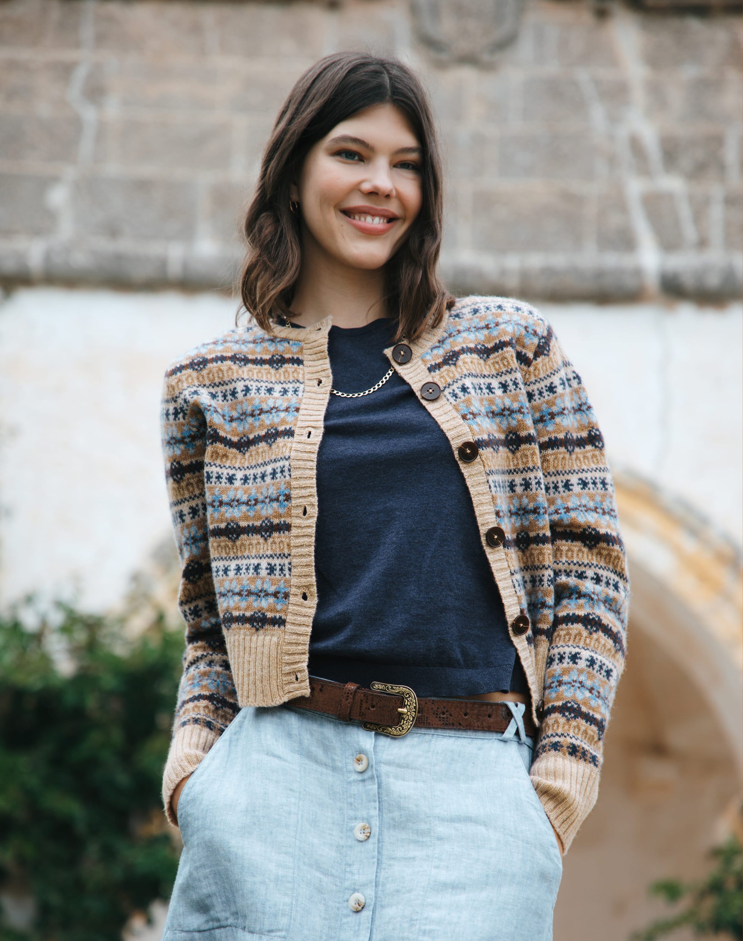 Merino Lambswool Fair Isle Cardigan