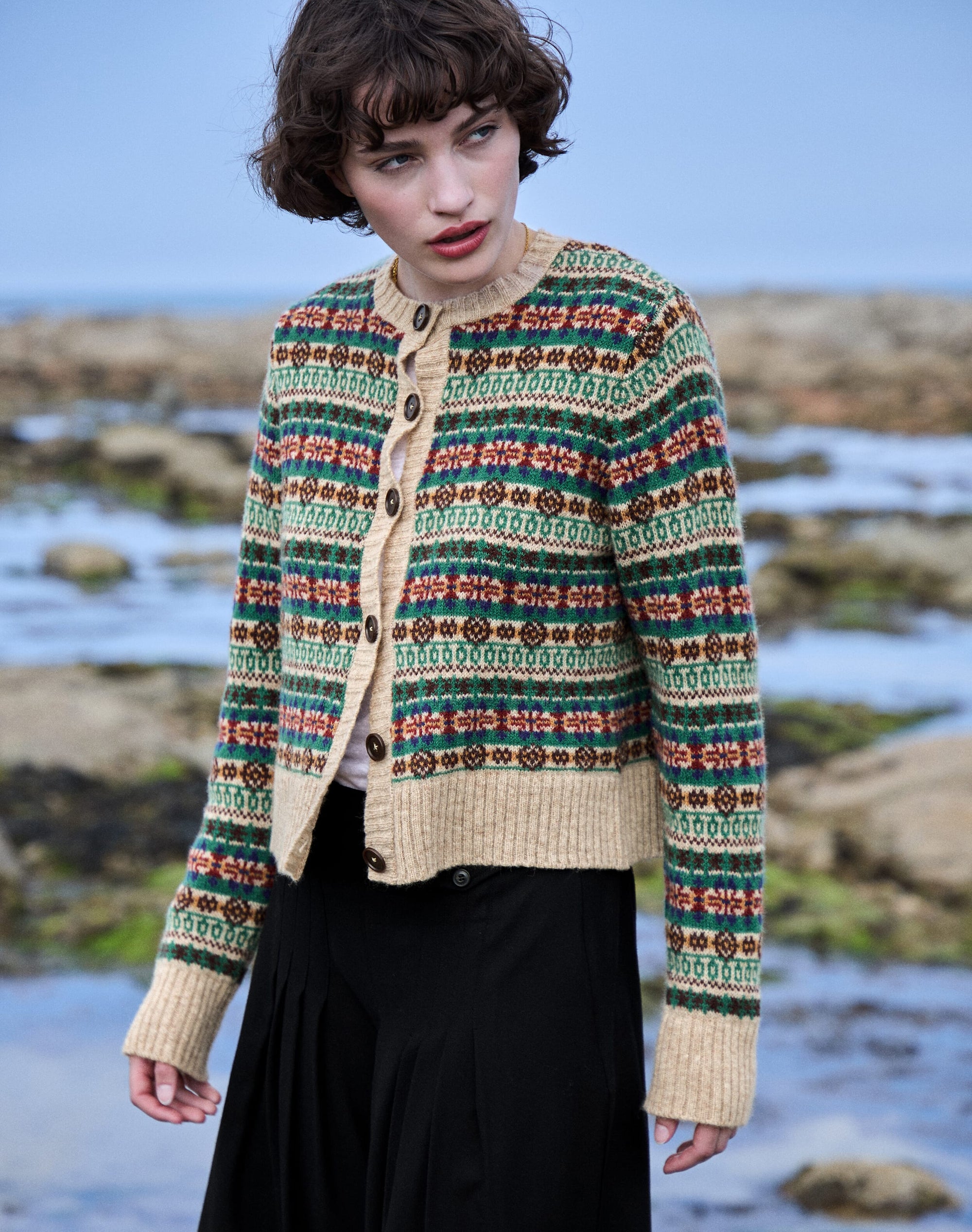 Merino Lambswool Fair Isle Cardigan